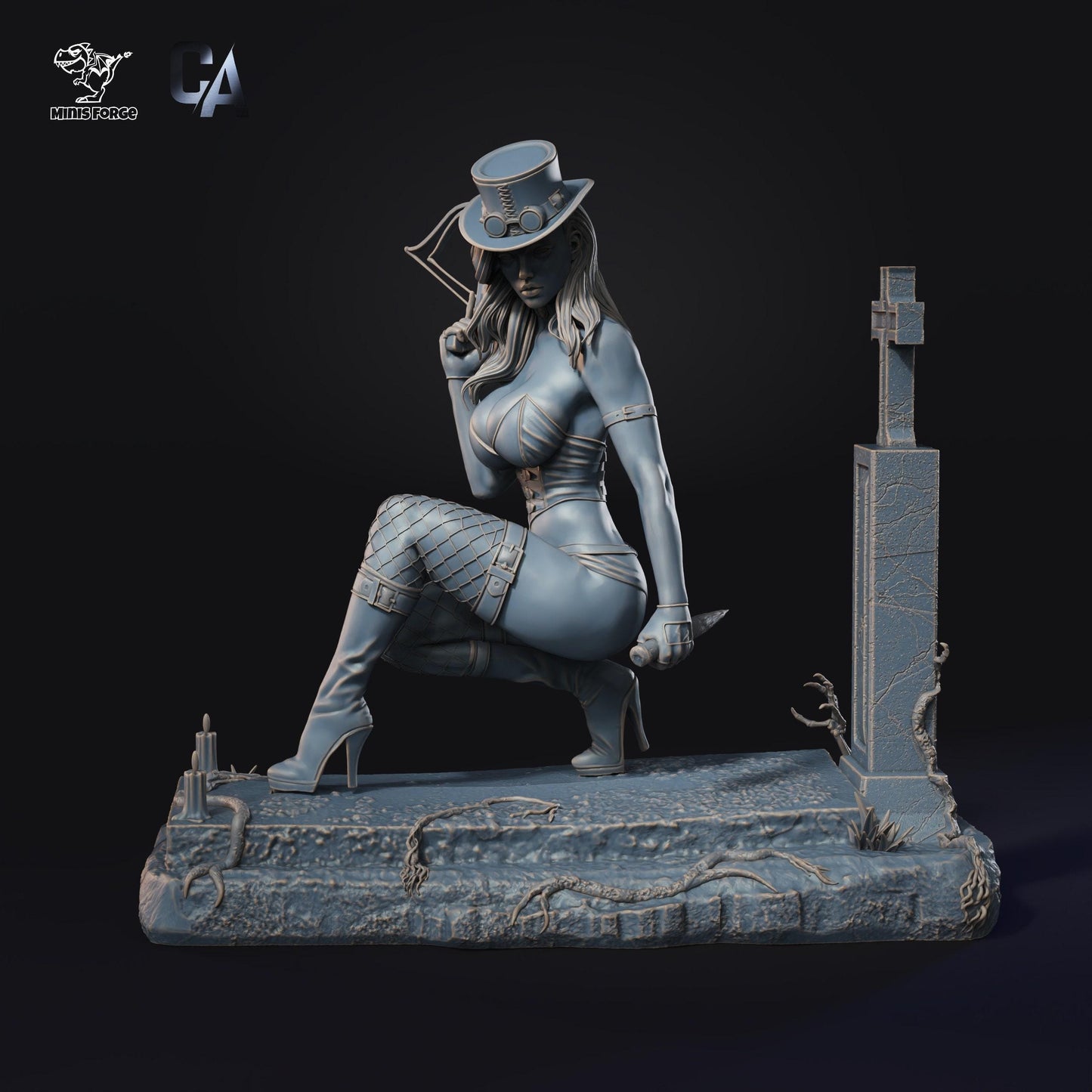 Liesel van Helsing 3D Printed Collectible Statue: Exquisite Monster Hunter Figure for Fans