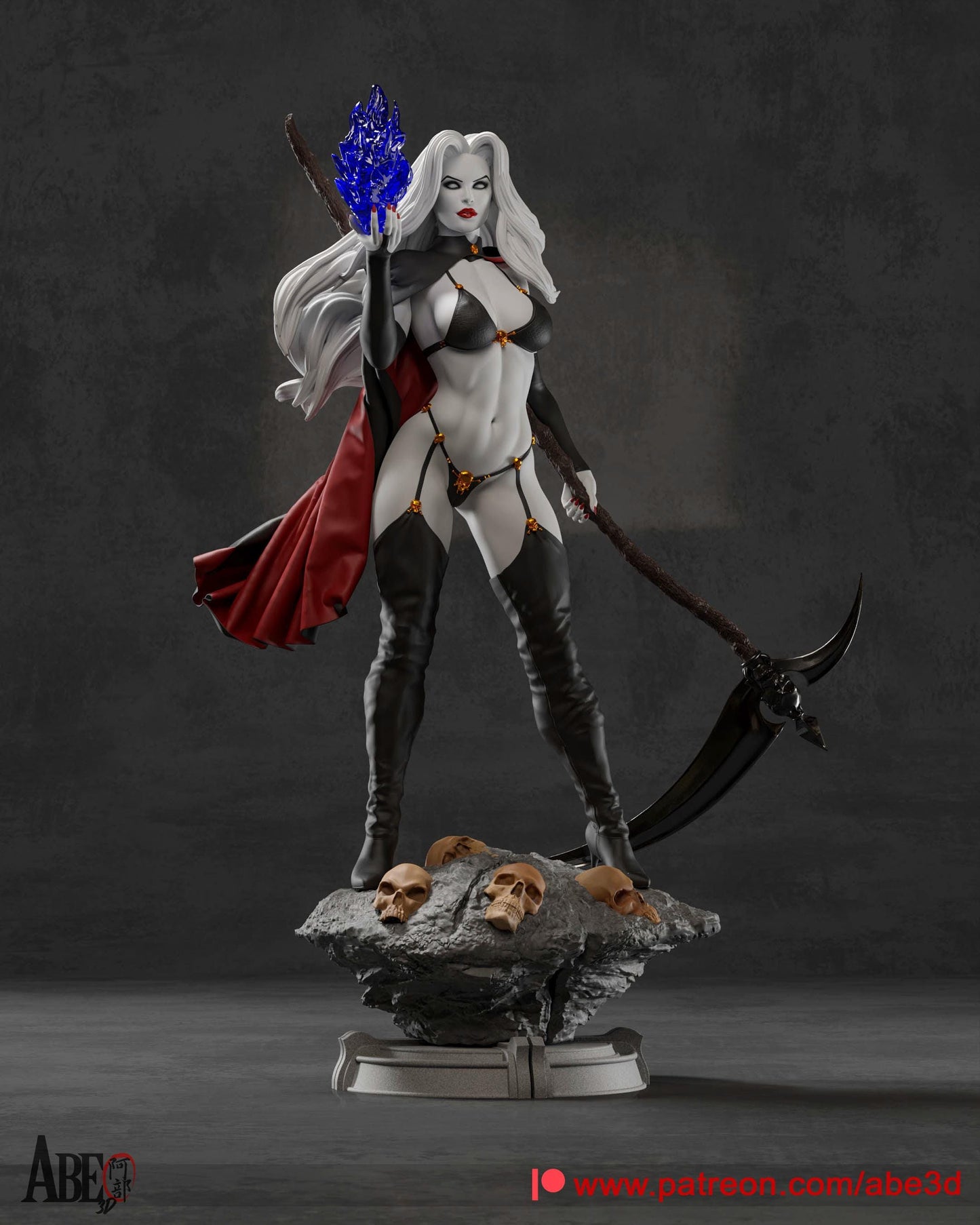 Lady Death 3D Printed Collectible Figurine - Painted or Unpainted Resin Model