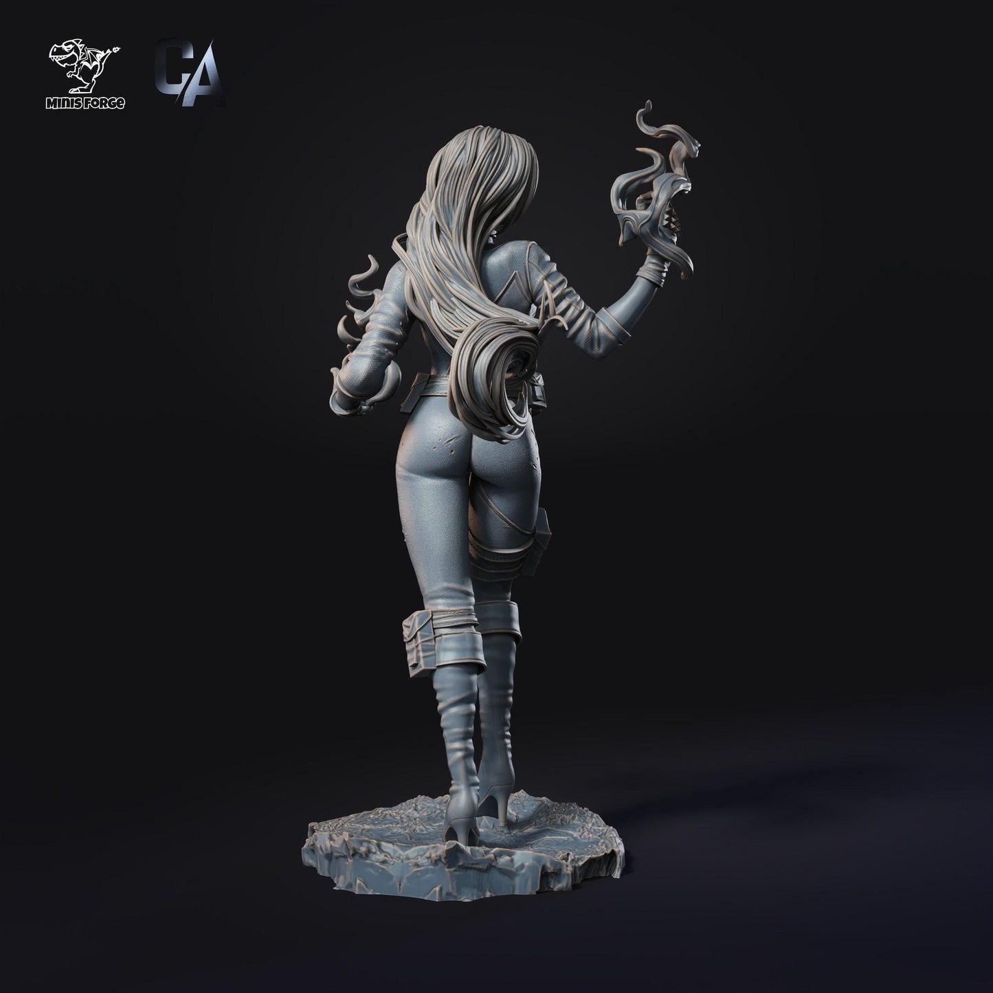Shego 3D Printed Collectible Statue - Dynamic Kim Possible Villain Figure with NSFW Option