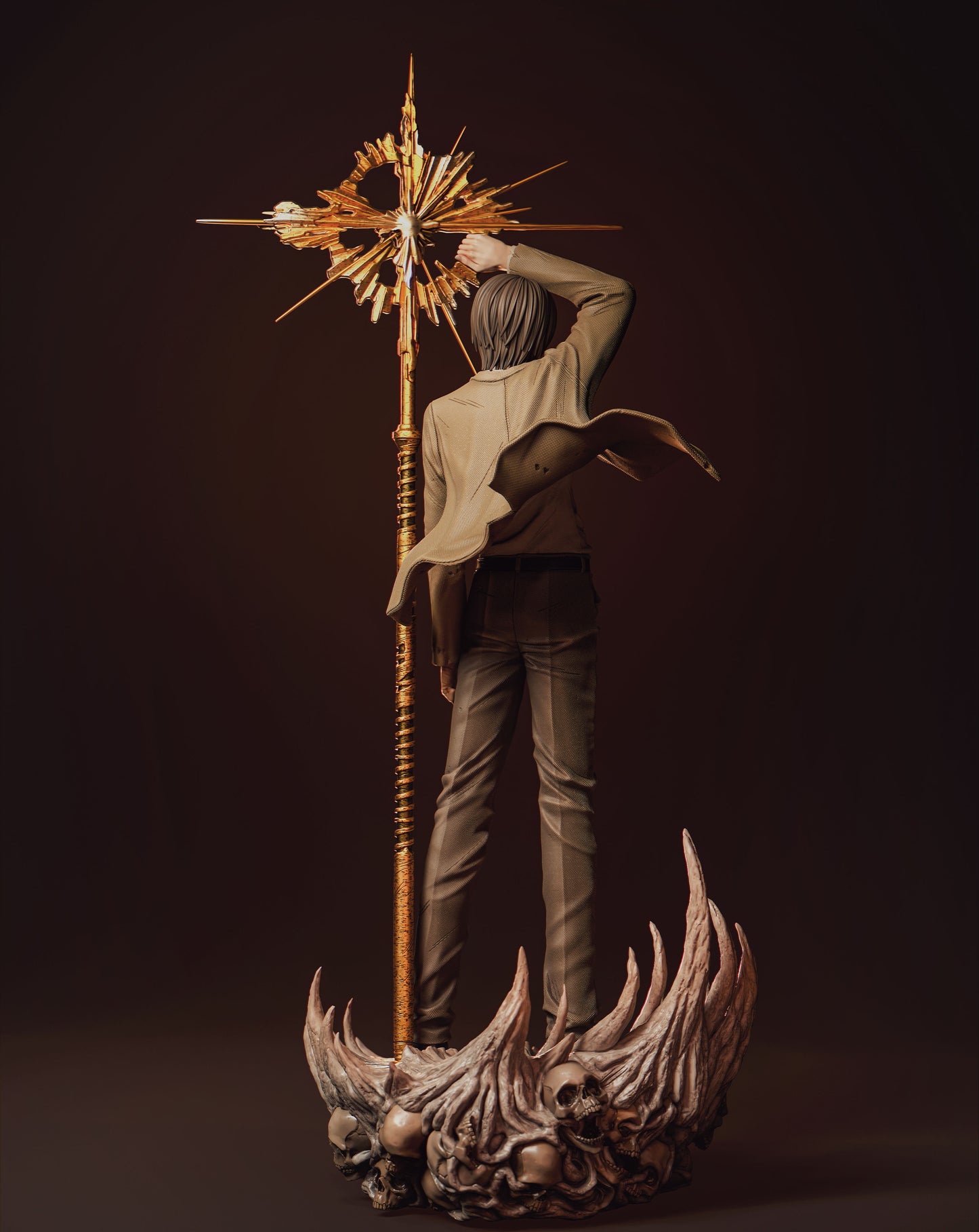 Light Yagami 3D Printed Statue | High-Detail Death Note Collectible Figure | Painted or Unpainted Resin Model for Display