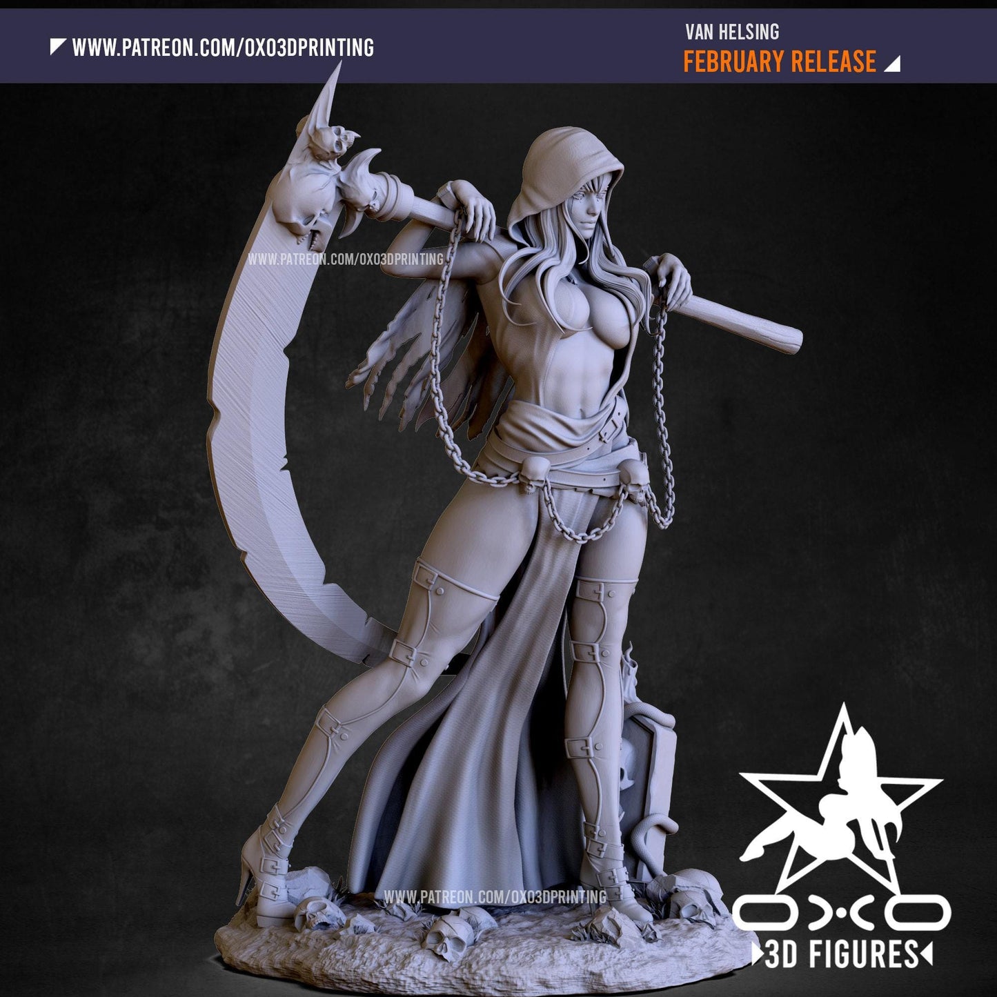 Legendary Hunter: Van Helsing 3D Printed Statue – Iconic Figure for Horror Fans (NSFW)