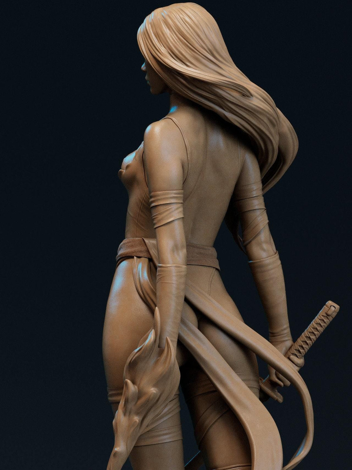 Psylocke Marvel NSFW 3D Printed Statue – Mature X-Men Fan Art Resin Collectible, Made to Order for Adult Collectors