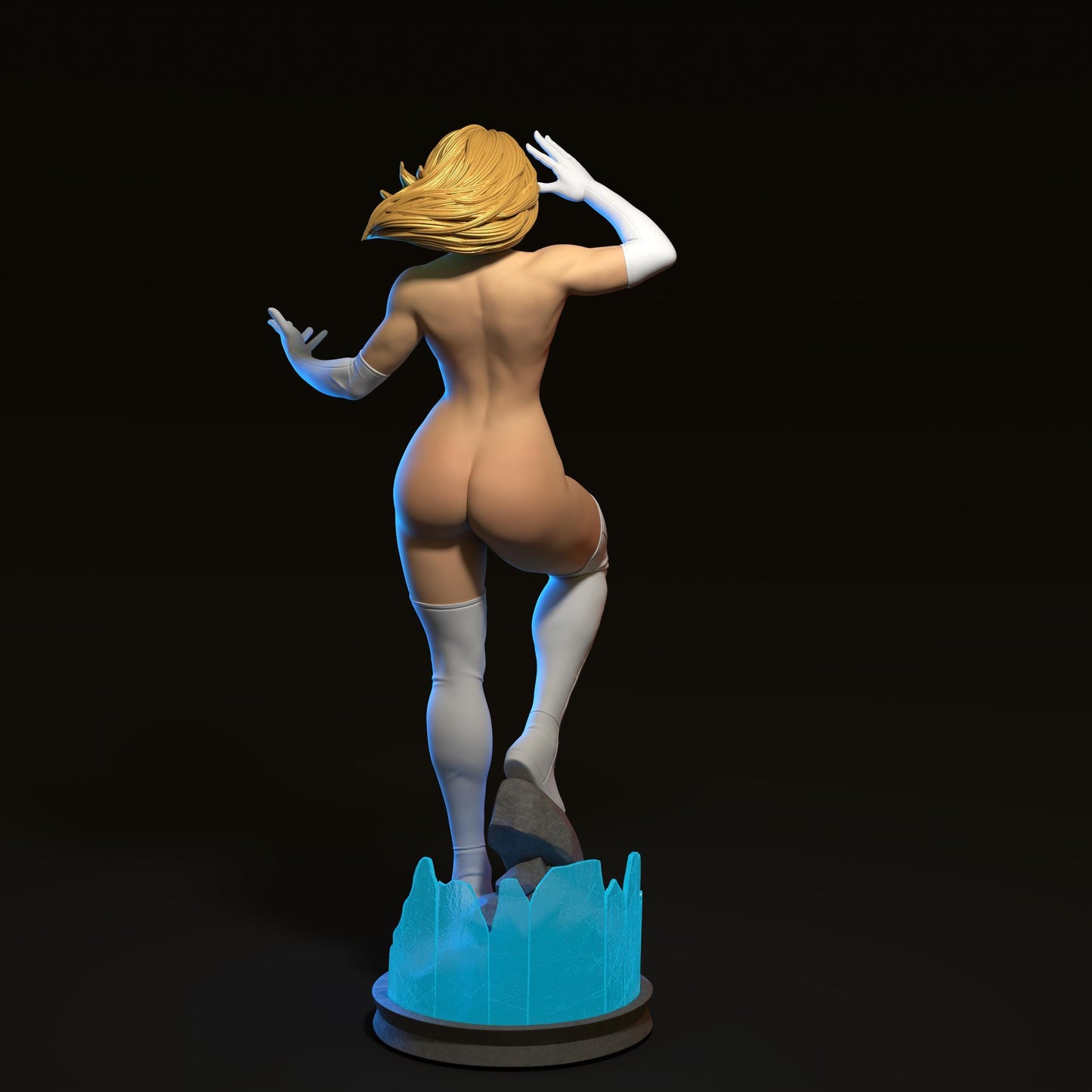 Sue Storm Invisible Woman Hand-Painted 3D Resin Statue: Premium Fantastic Four Collectible. Marvel Superhero Figure Art