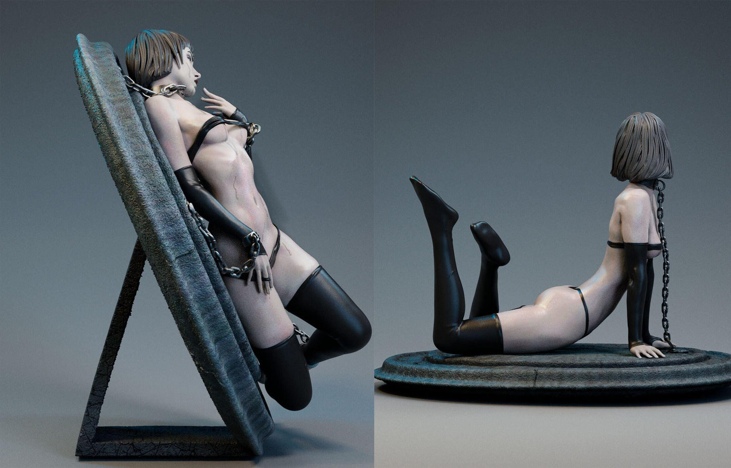 Luis Royo's 'Prohibited' Art 3D Print - Intricate & Stunning - Essential Collectible for Fantasy Art Enthusiasts, SFW, NSFW