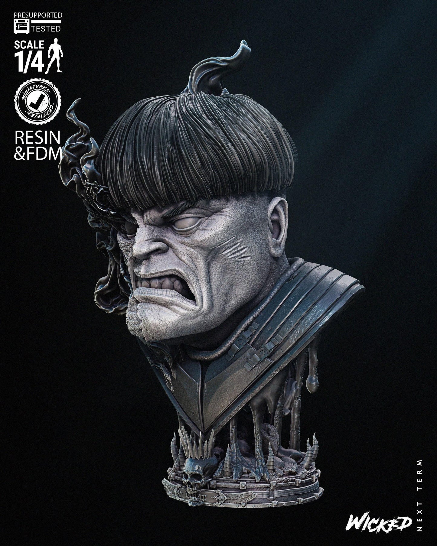 War Bust 3d print Collectible Miniature statue figure gift idea for man woman painter unpainted scale 1\10