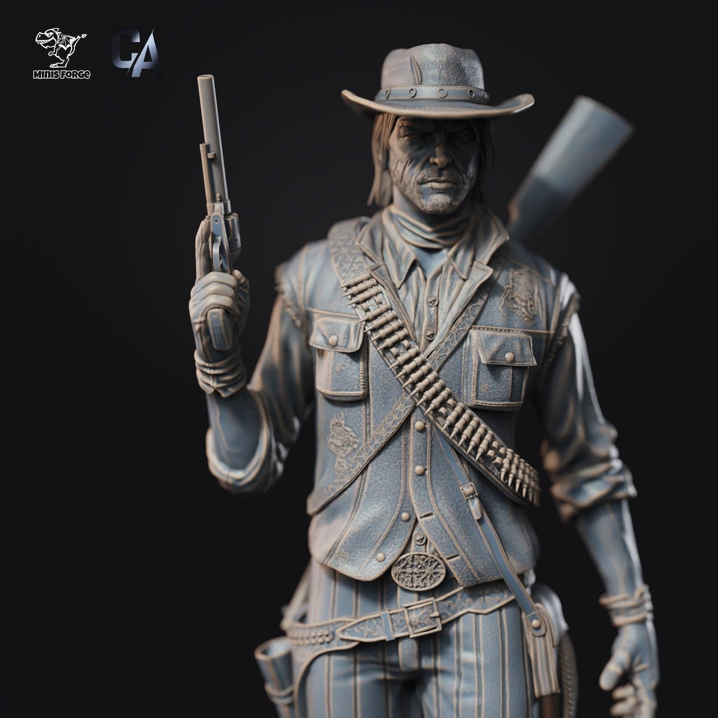 ohn Marston RDR2 3D-Printed Collectible Figure - Iconic Red Dead Redemption 2 Western Outlaw