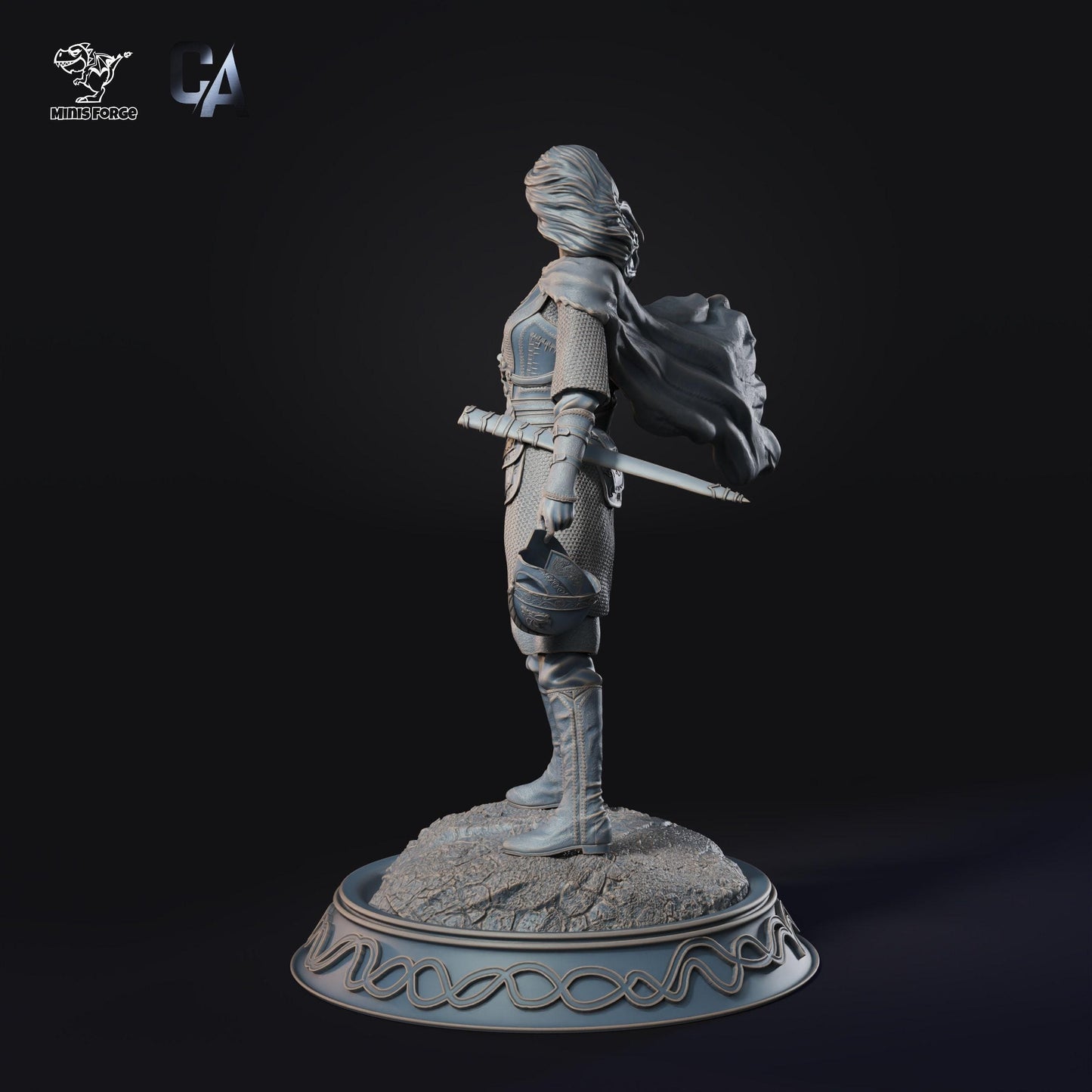 Eowyn: Exquisite 3D Printed Fan-Art Collectible Statue – Lord of the Rings Shieldmaiden of Rohan Figure