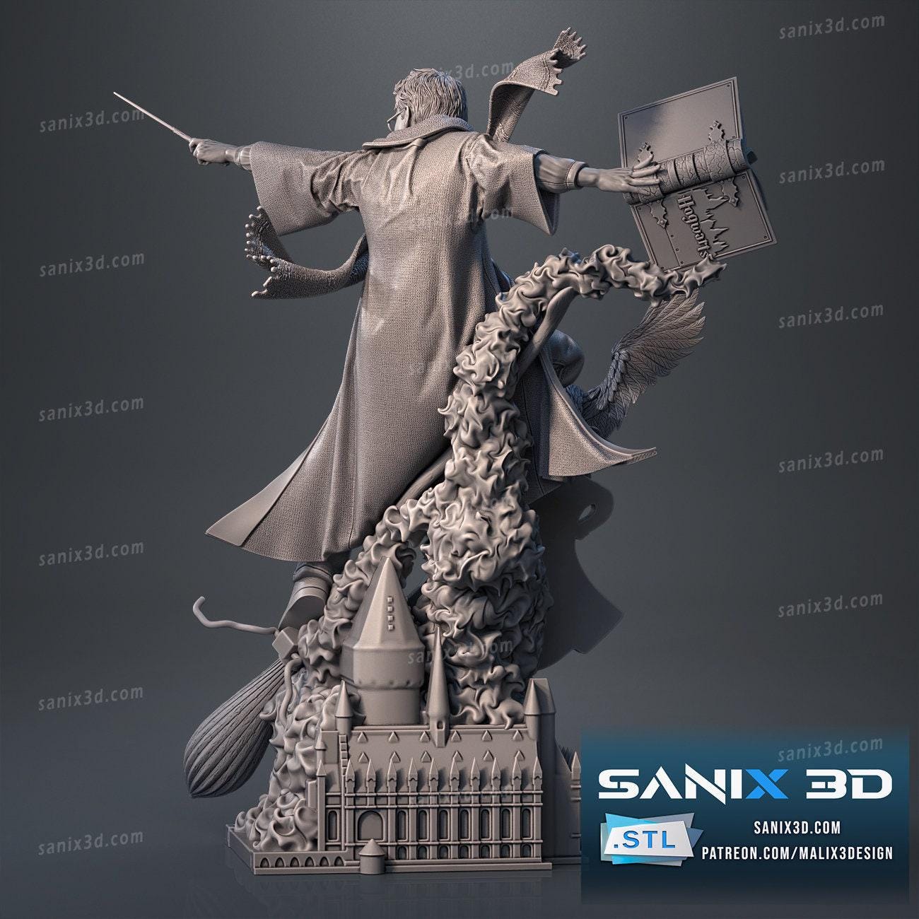 Iconic Harry Potter 3D Printed Statue: Magical Wizarding World Collectible Fan Art Figure