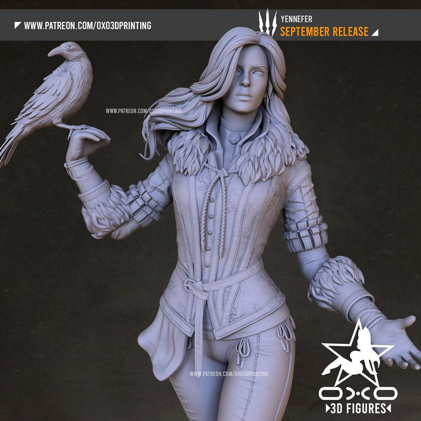Exclusive Yennefer 3D Printed Statue: Adult Witcher Fan Art Collectible - Optional NSFW Variant Available