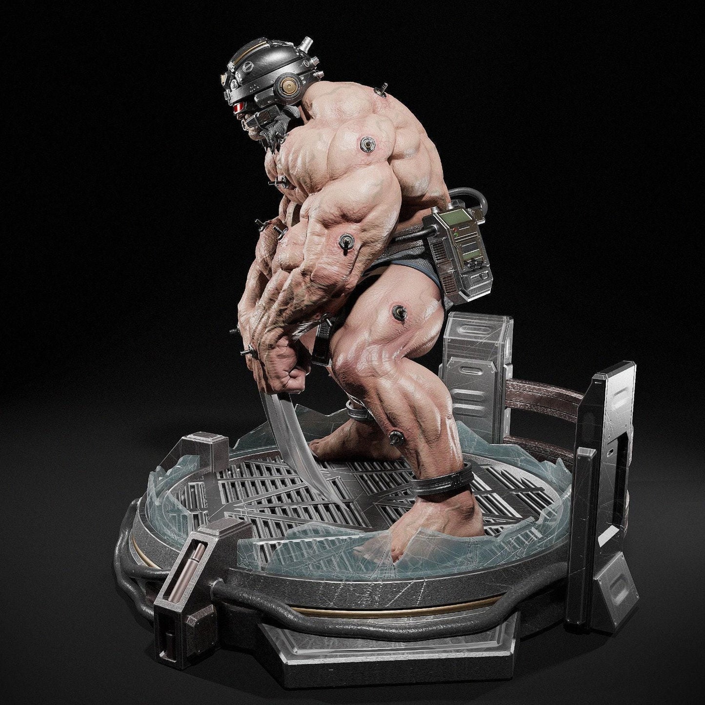 Detailed Wolverine Weapon X 3D Printed Miniature Statue: Classic Marvel X-Men Fan Art Collectible