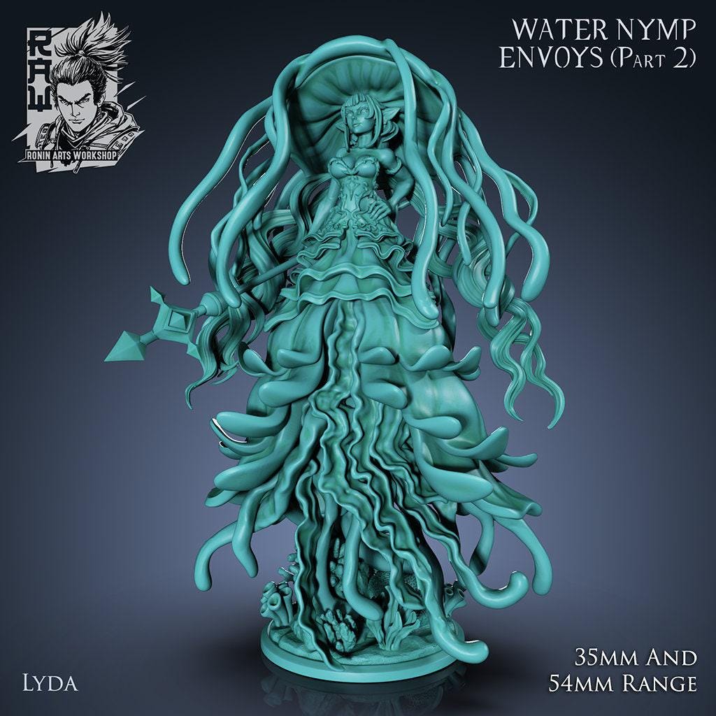 Water Nymph Miniatures 35mm Mermaid Figurines for Dungeons and Dragons & Tabletop Gaming Decor Chapter 2