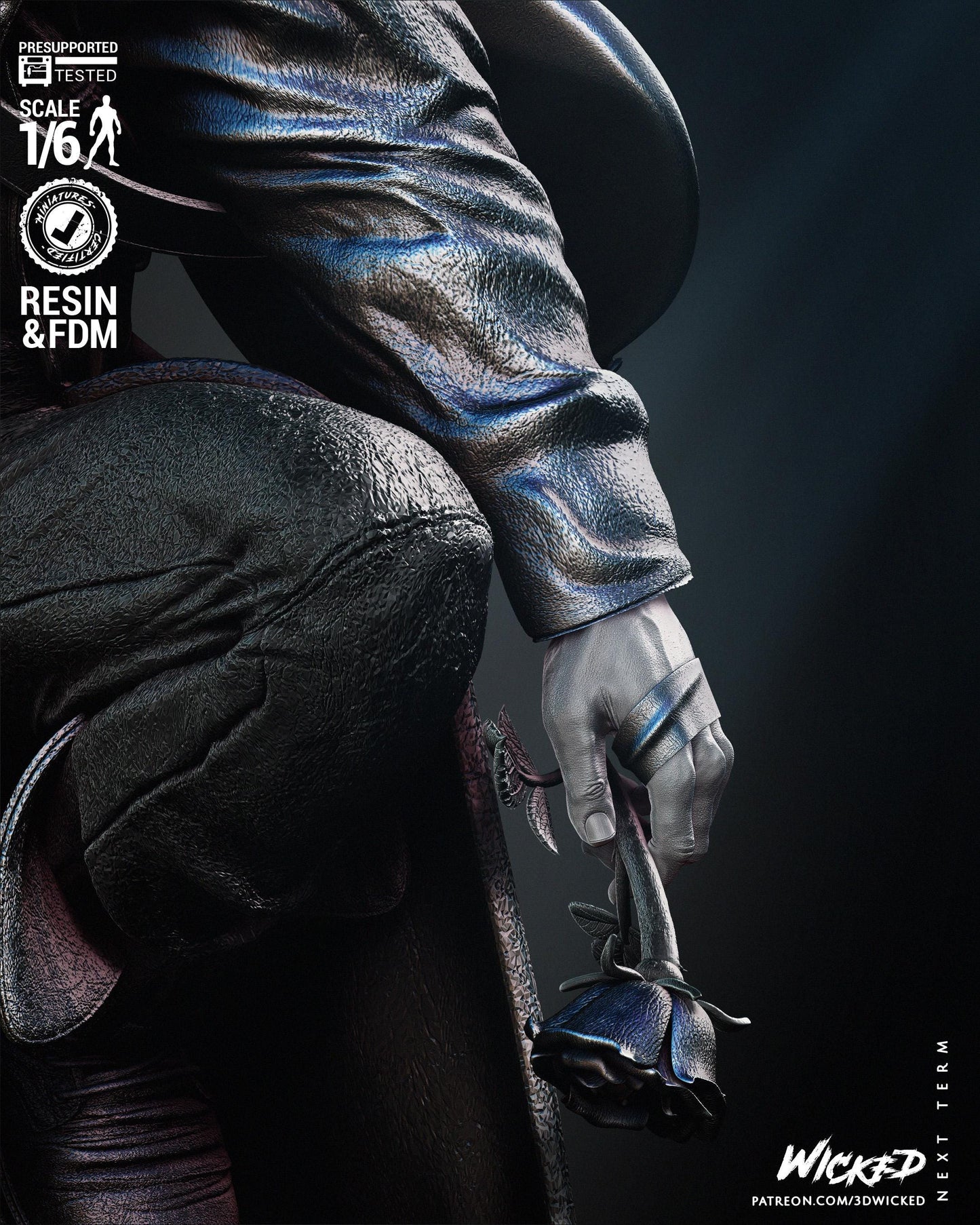 a poster of a man in a leather outfit