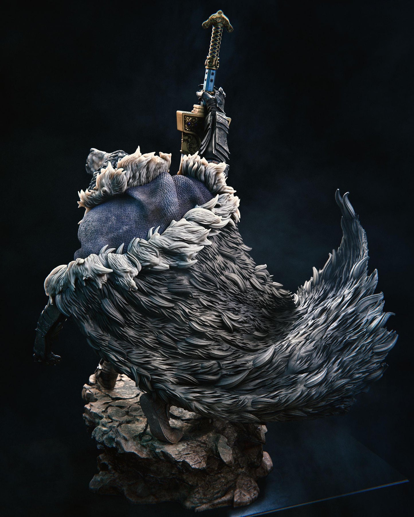 Blaidd Collectible Statue Hand-Painted 3D Resin Figure - Ready-to-Display Wolf Knight, Elden Ring Memorabilia, Shadow of the Erdtree Art