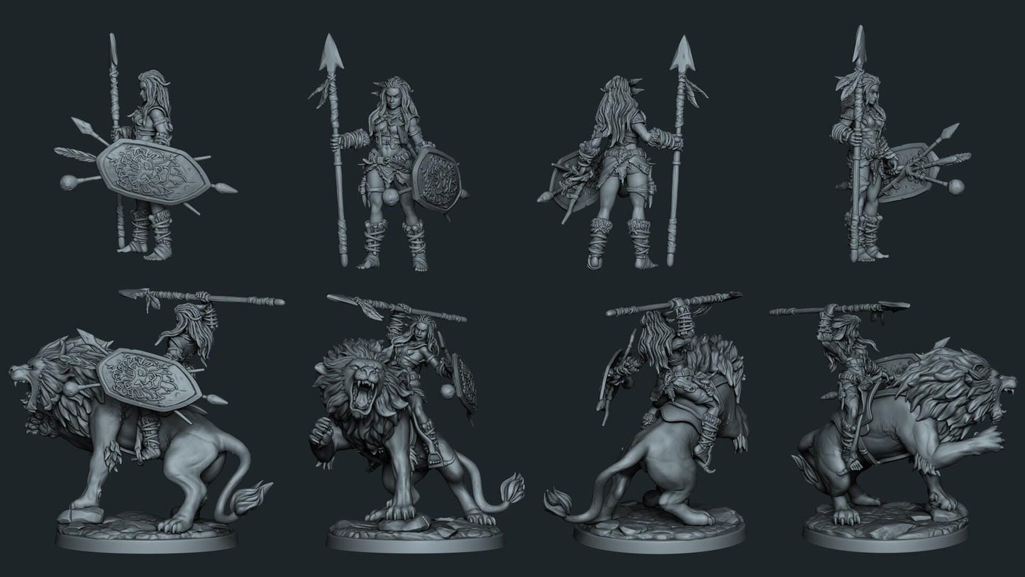 Dhoruba the Barbarian Collectible Miniature, 35 mm, Tabletop miniatures, Pathfinder, dungeons and dragons, dnd