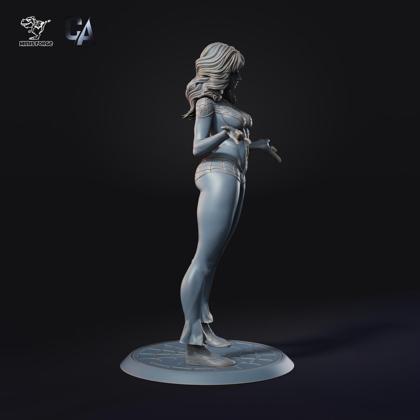 Stunning Spider Mary Jane 3D Printed Statue: Spider-Man Fan Art Collectible - Detailed MJ Figure