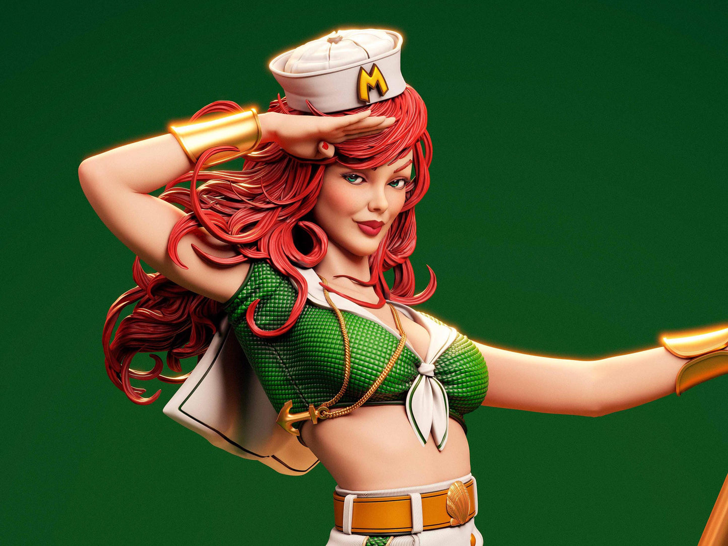 Mera Bombshell (DC Comics) Collectible Resin Statue – Painted or Unpainted Model Kit for Fans