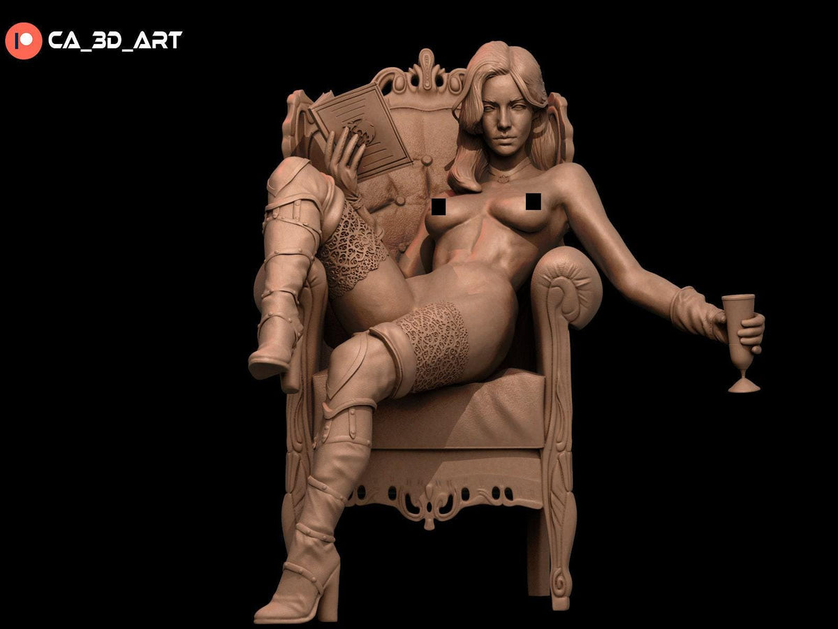 Yennefer of Vengerberg NSFW 3D Printed Statue – Mature Witcher Resin Collectible, Made to Order for Adult Collectors