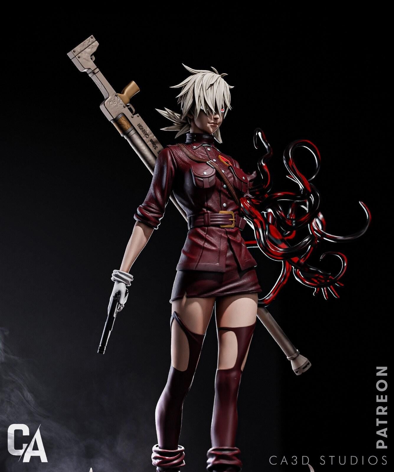 Seras Victoria Collectible 3D Print Statue: Exquisite NSFW Hellsing Figure for Adult Fans!
