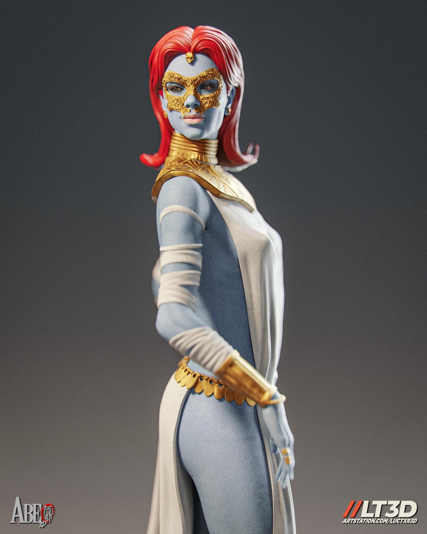 Shapeshifting Mystique 3D Printed Resin Statue - X-Men Mutant Marvel Collectible Figure