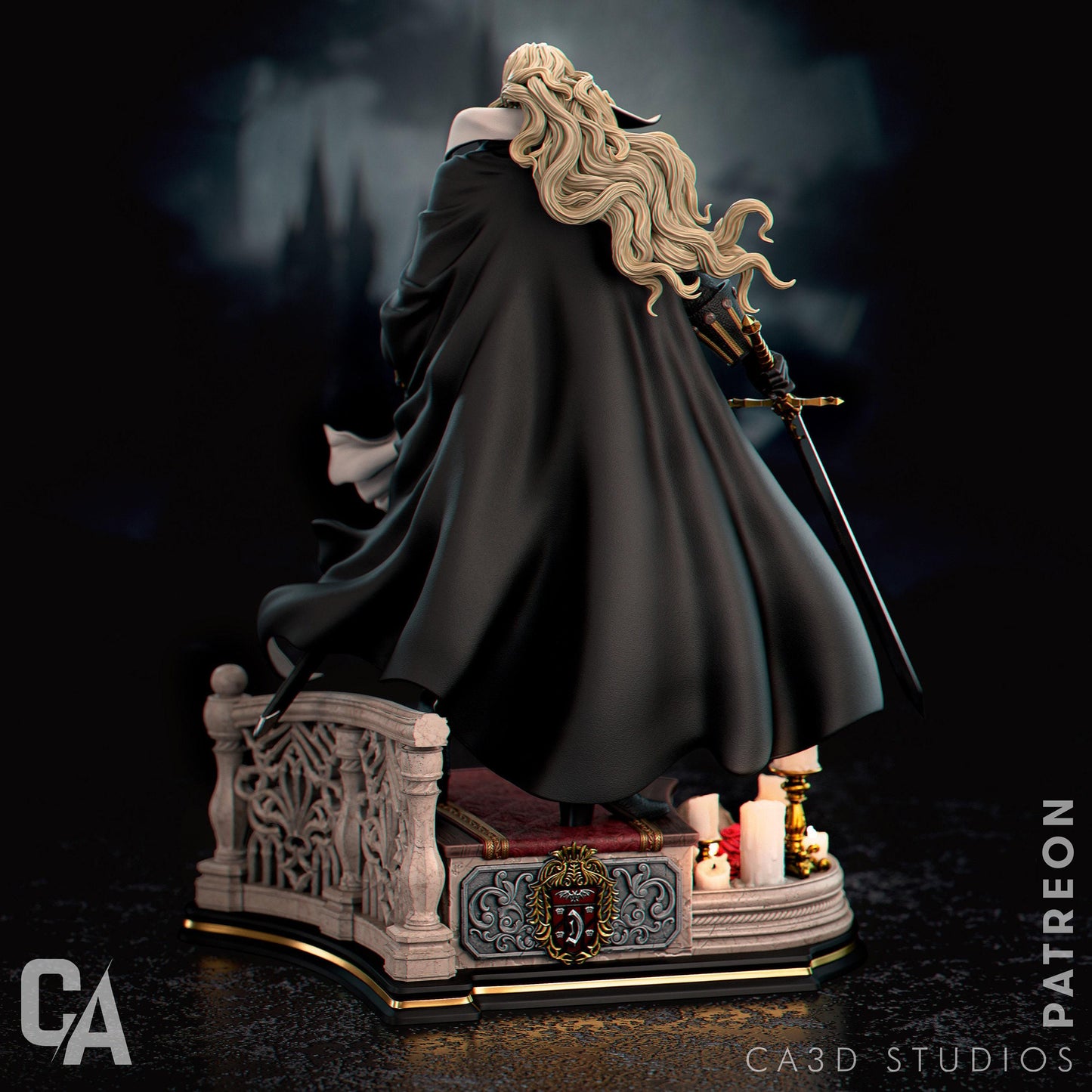 Alucard Vampire Anime Statue – Dracula’s Son Collectible Resin Figure, Painted or Unpainted Model Kit