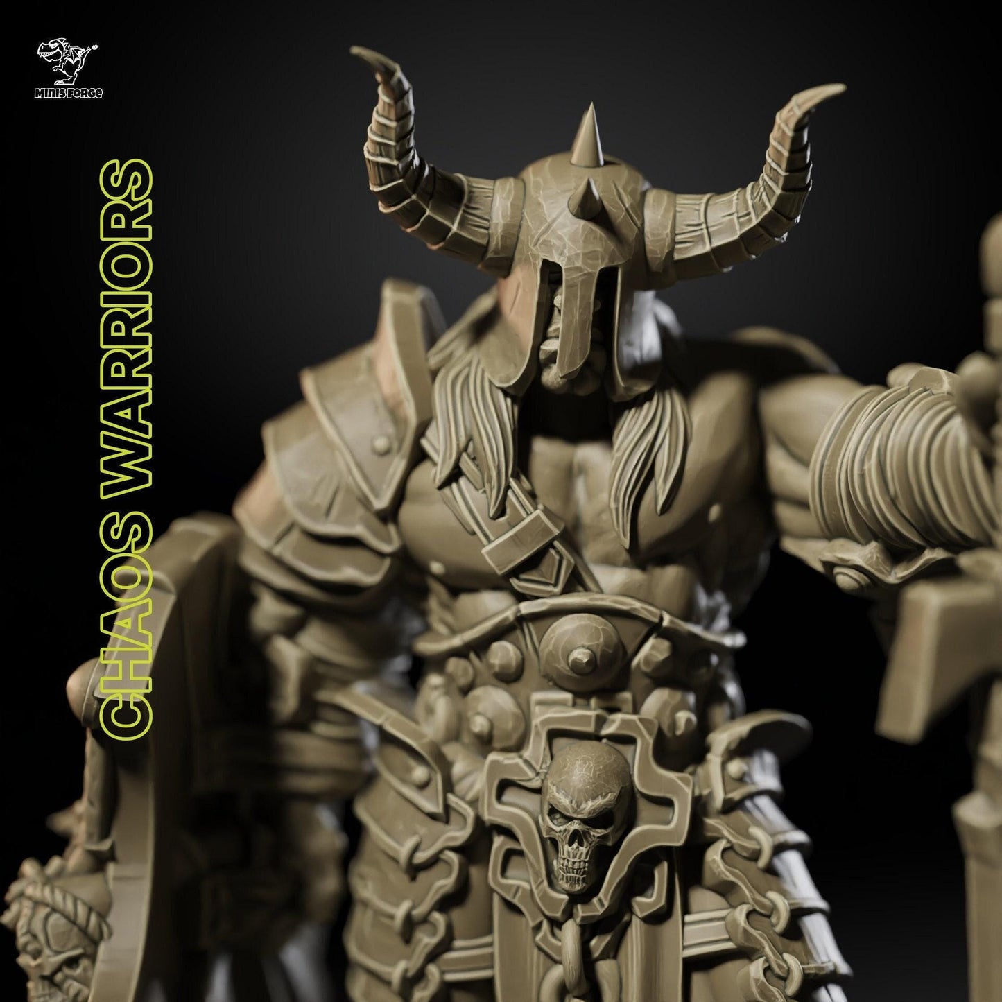 Chaos Warriors Miniature 3D Print Dungeons and Dragons Mini RPG Tabletop DnD Painting Great Gift Idea