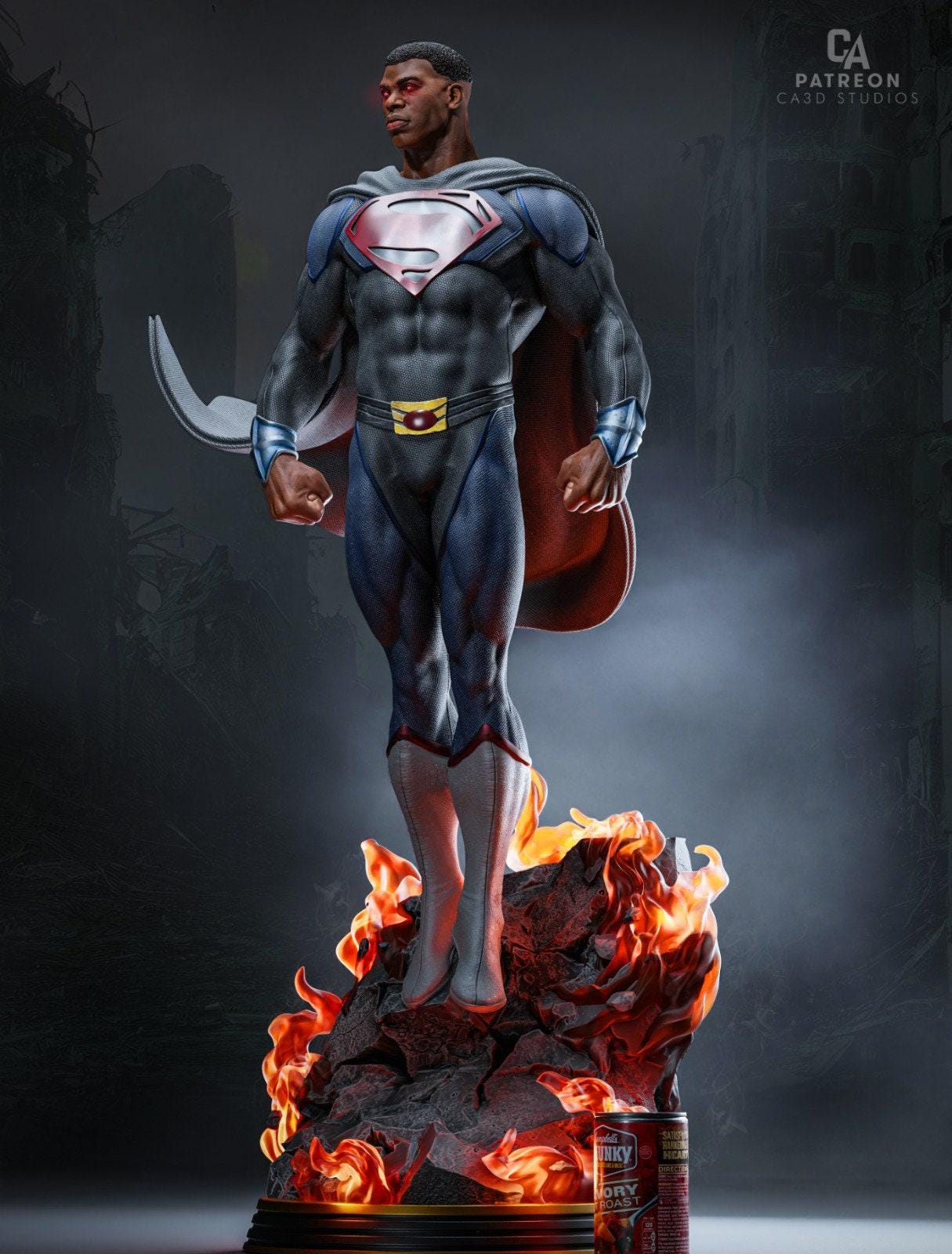 Epic General Zod 3D Printed Collectible Statue | Hand-Painted DC Comics Villain Figure for Superman Fans