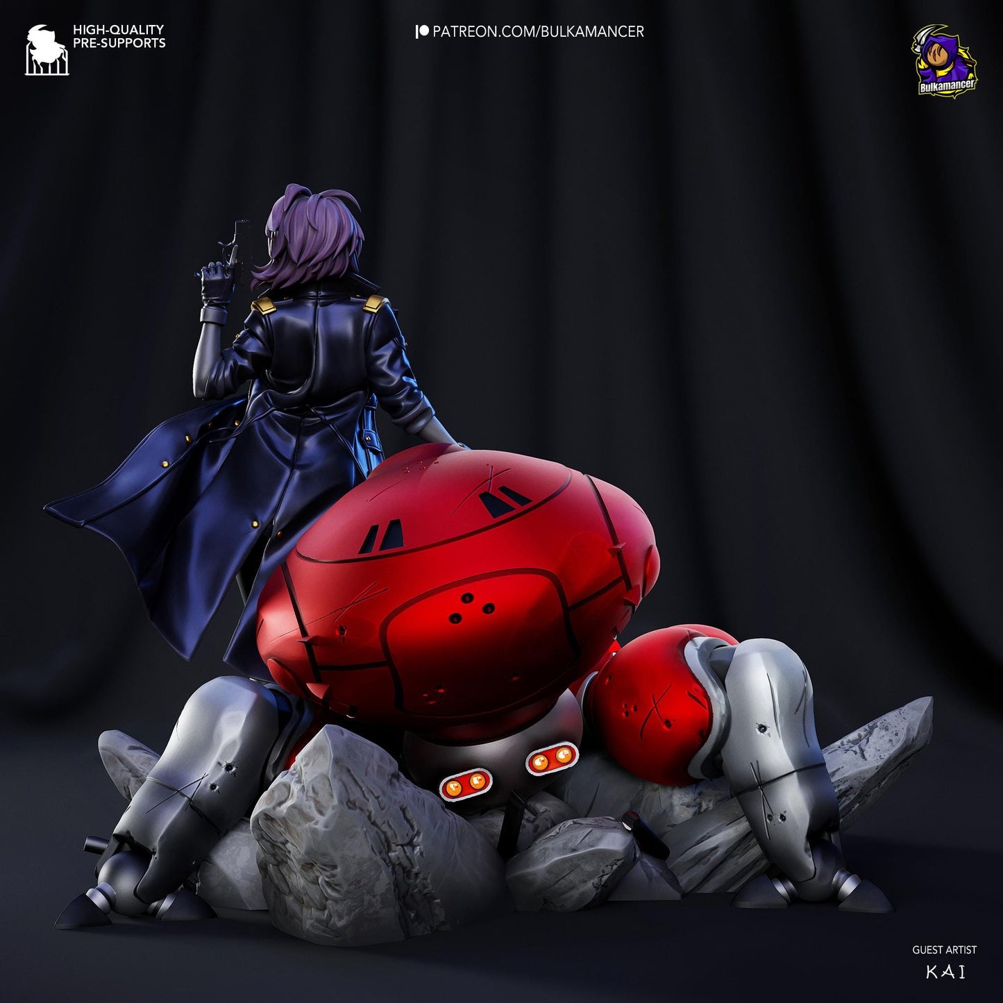 a woman in a futuristic suit sitting on a rock
