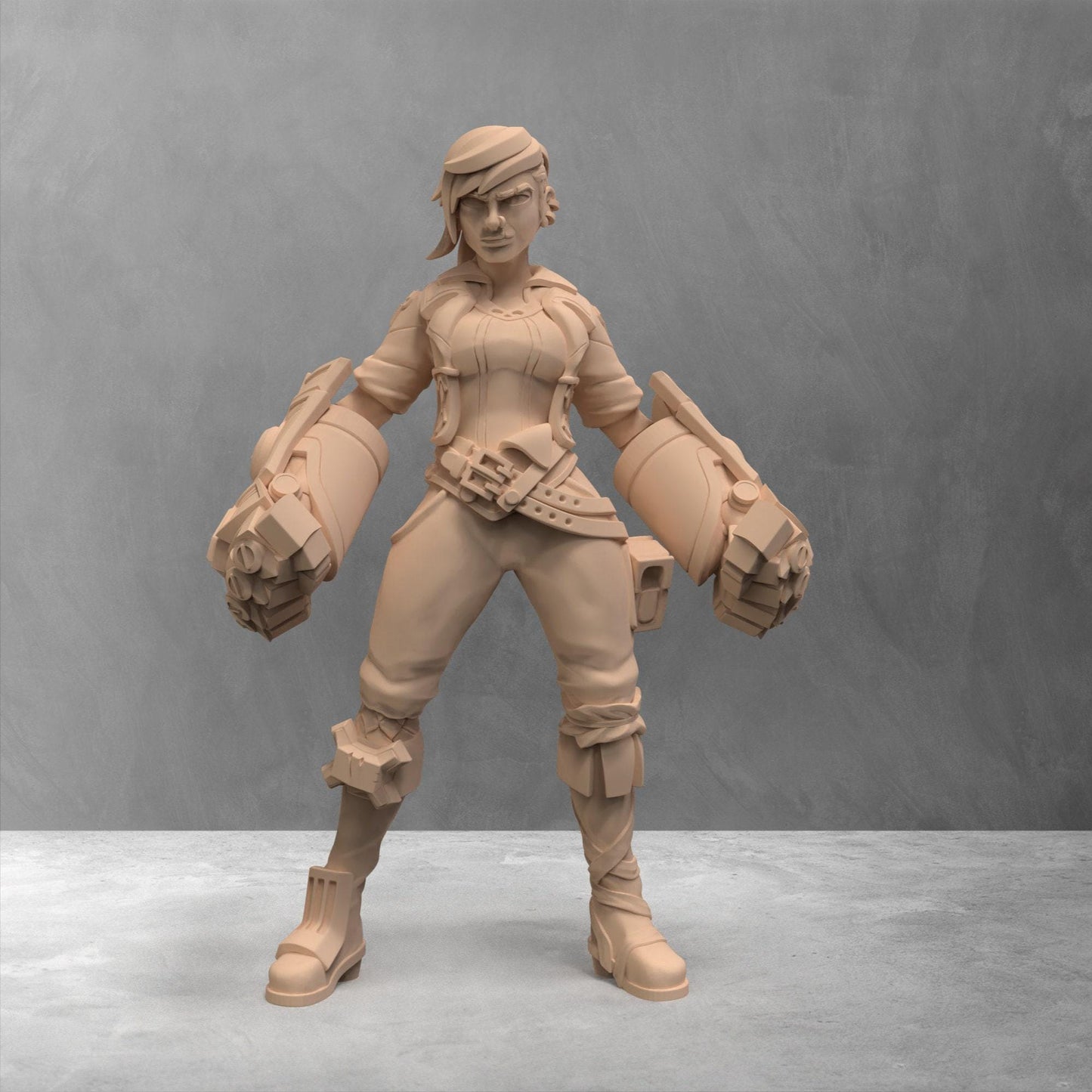 Arcane Vi with Atlas Gauntlet 3d printed statue Collectible Miniature figure gift idea pin up unpainted