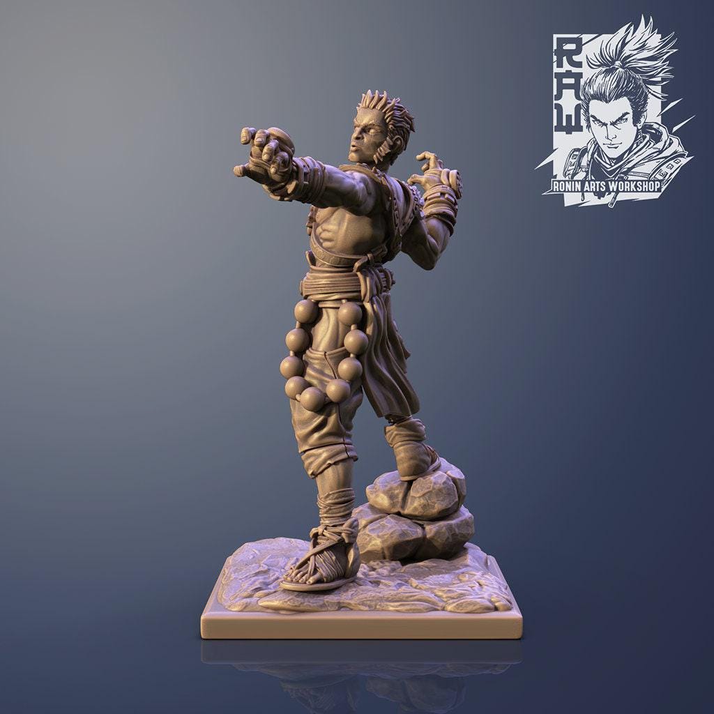 Dewan the Monk - Unpainted 35mm Miniature - Martial Arts Figure