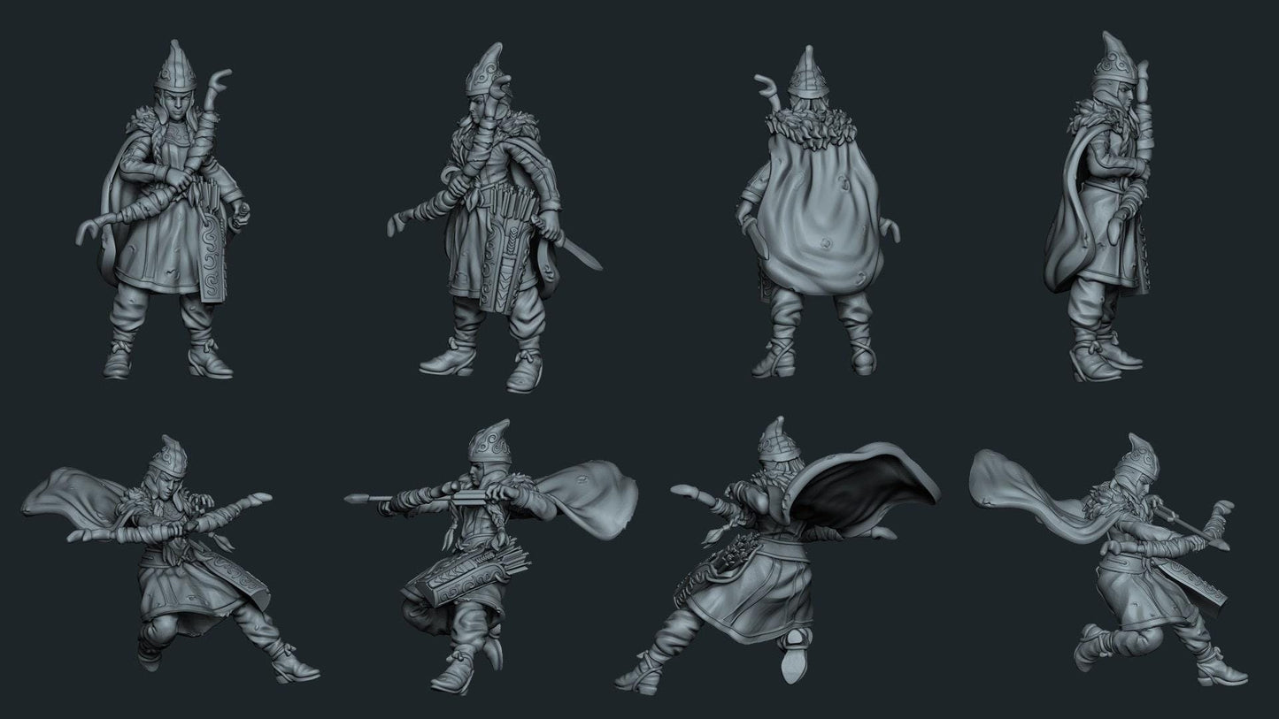 Tamiras the Fighter 3d printed Collectible Miniature, 35 mm, Tabletop miniatures, Pathfinder, dungeons and dragons, dnd