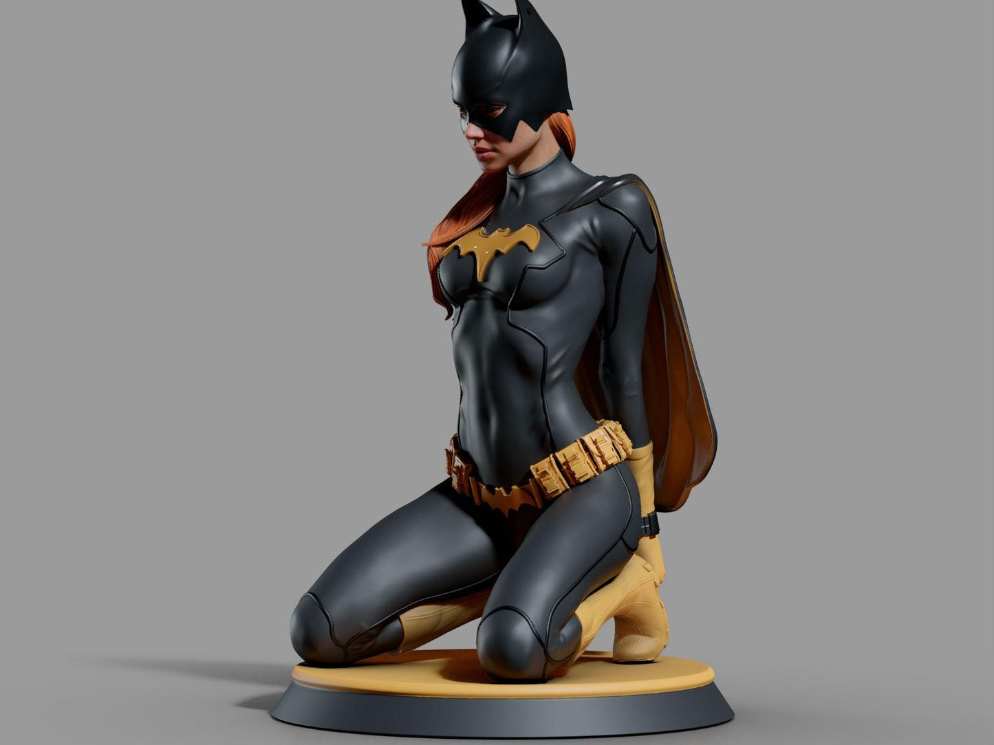 Batlady Collectible Statue Hand-Painted 3D Resin Figure - Ready-to-Display Gotham Heroine, DC Comics Memorabilia, Batarang Art, Scale 1/10