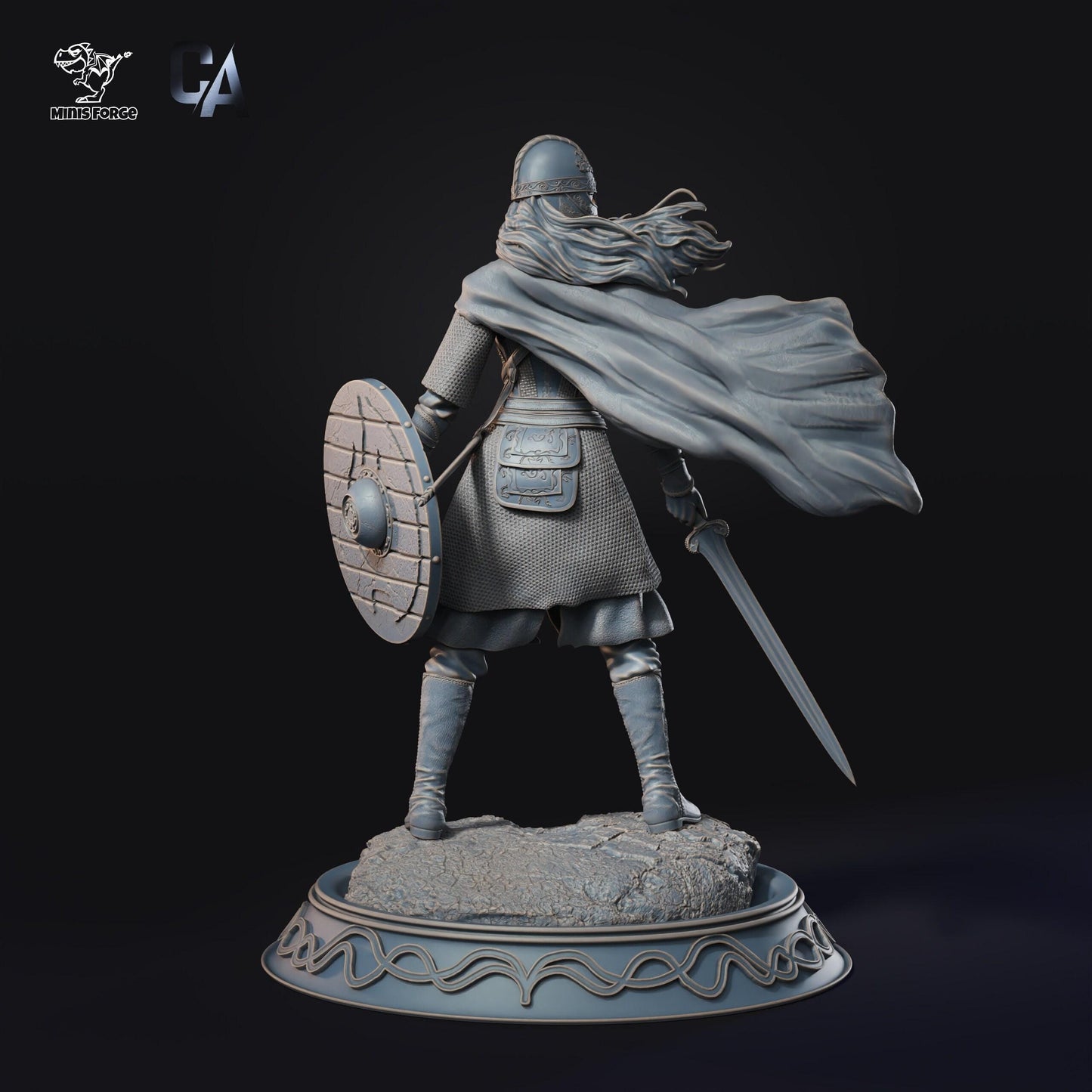 Eowyn: Exquisite 3D Printed Fan-Art Collectible Statue – Lord of the Rings Shieldmaiden of Rohan Figure