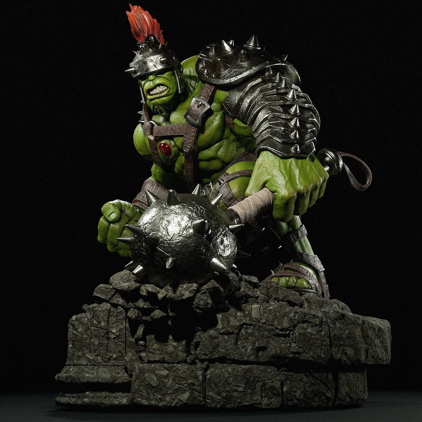 Unstoppable Hulk Gladiator 3D Printed Collectible Statue - Marvel Comics Hero Figure