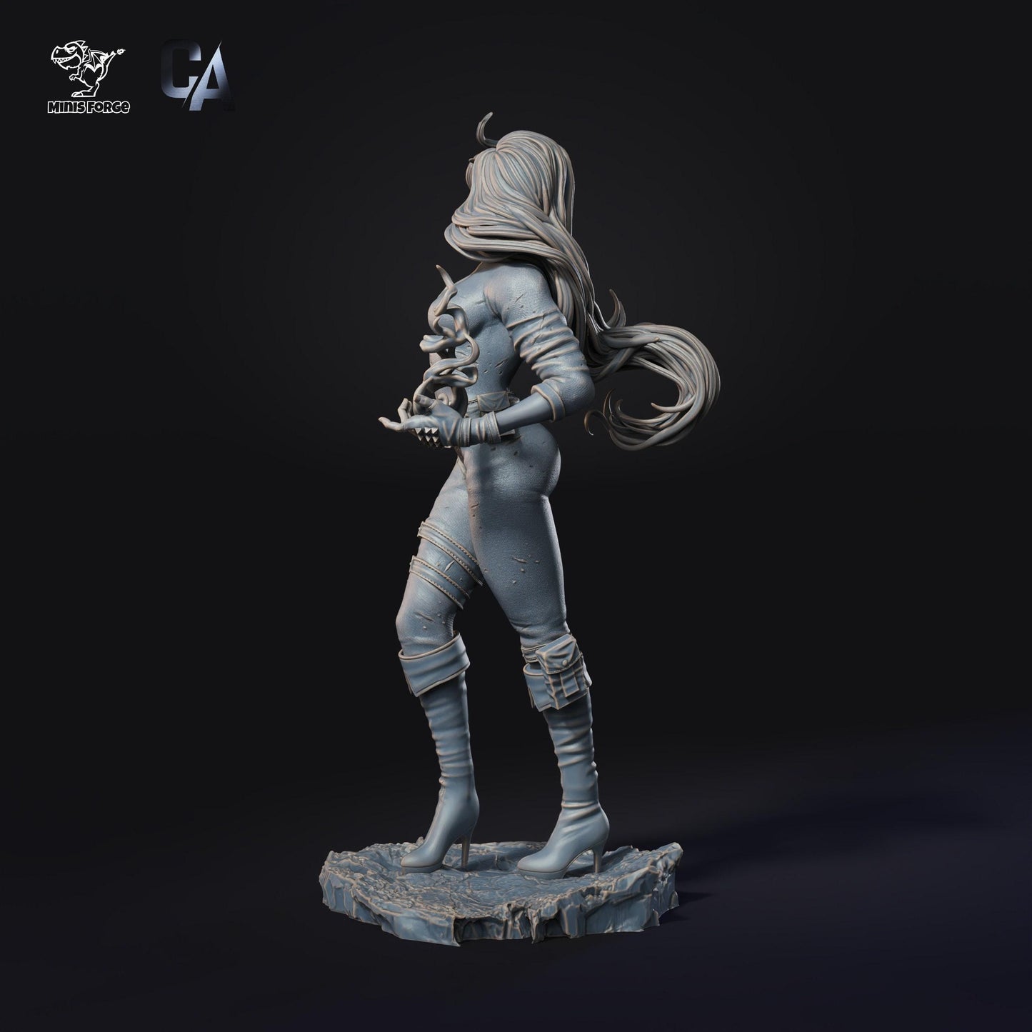 Shego 3D Printed Collectible Statue - Dynamic Kim Possible Villain Figure with NSFW Option