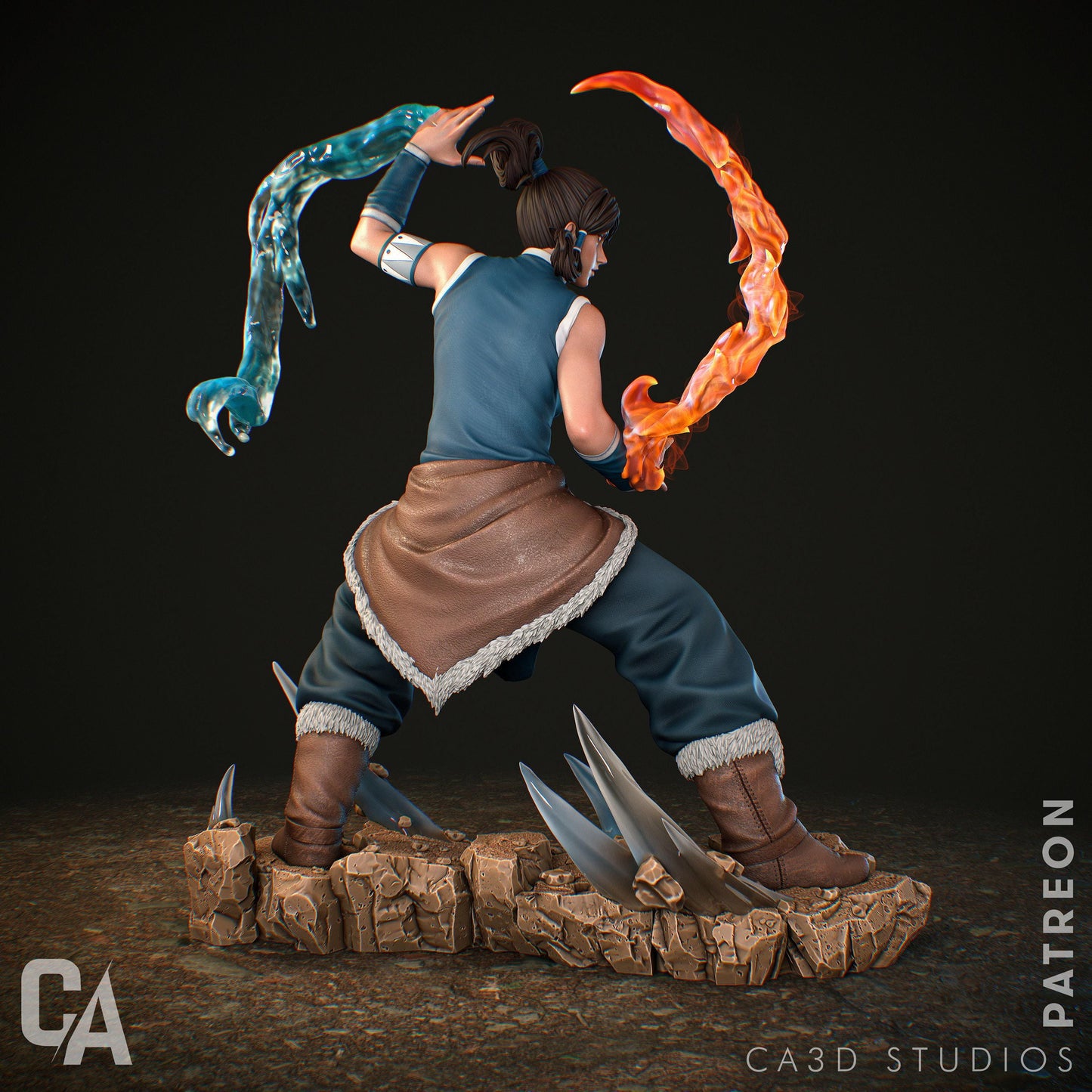 Master the Elements: Exquisite Avatar Korra 3D Printed Statue Collectible – Legend of Korra Fan Figure