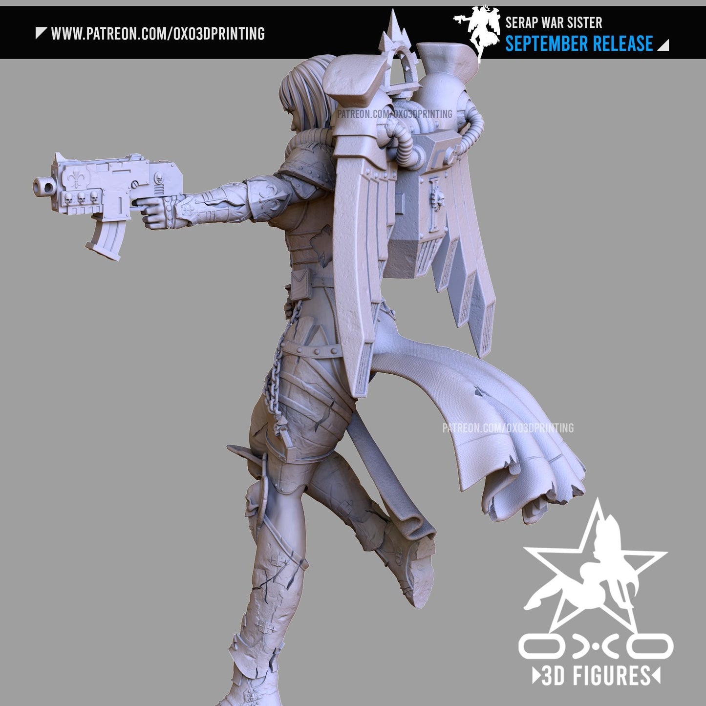Cosmic Warrior: Space Valkyria 3D Printed Collectible – Epic Sci-Fi Figure (NSFW)