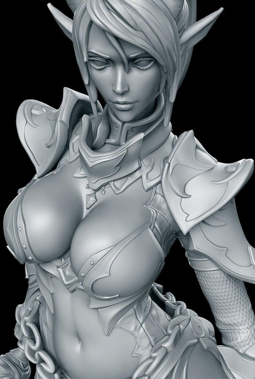 Dark Elf Assassin Collectible Resin Statue – Painted & Unpainted Miniature Model Kits for Tabletop & RPG Fans
