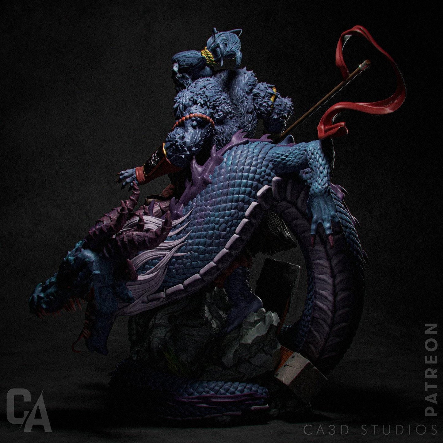 Samurai Beast X-Men 3D Print Figure: Premium Collectible Statue for Marvel & Mutant Fans