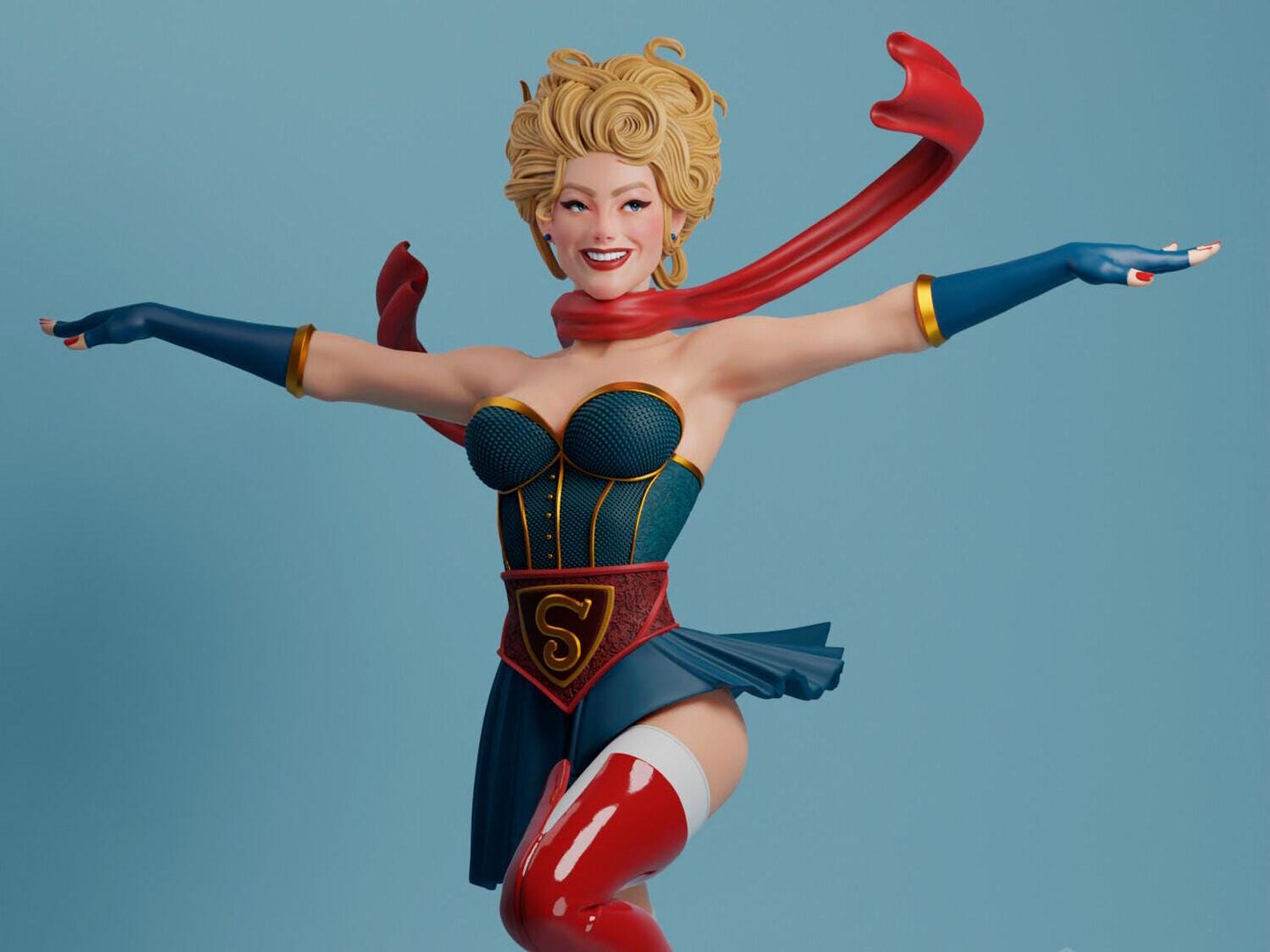 Superwoman Bombshell Collectible Resin Statue – Painted or Unpainted Model Kit for DC Fans
