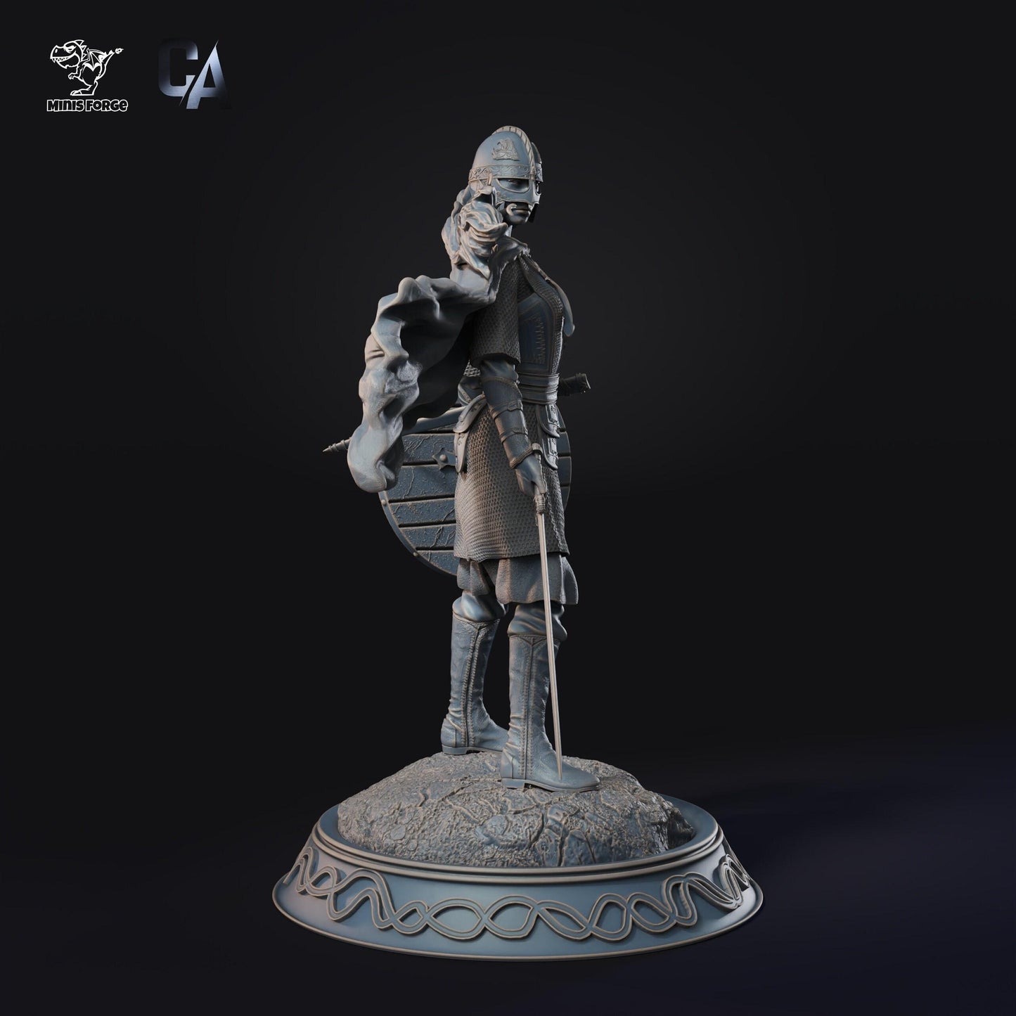 Eowyn: Exquisite 3D Printed Fan-Art Collectible Statue – Lord of the Rings Shieldmaiden of Rohan Figure