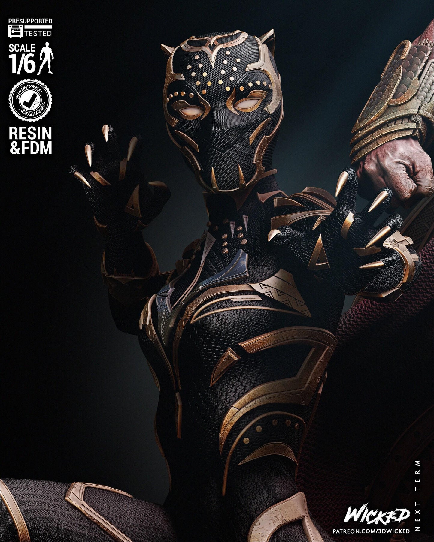 Black Panther & Namor: Epic Diorama 3D Print Collectible - Marvel Display