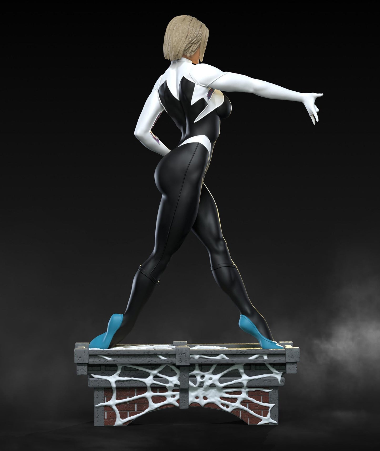 Spider-Gwen Collectible Statue: Hand-Painted 3D Resin Figure - Premium Spider-Verse Fan Art Piece