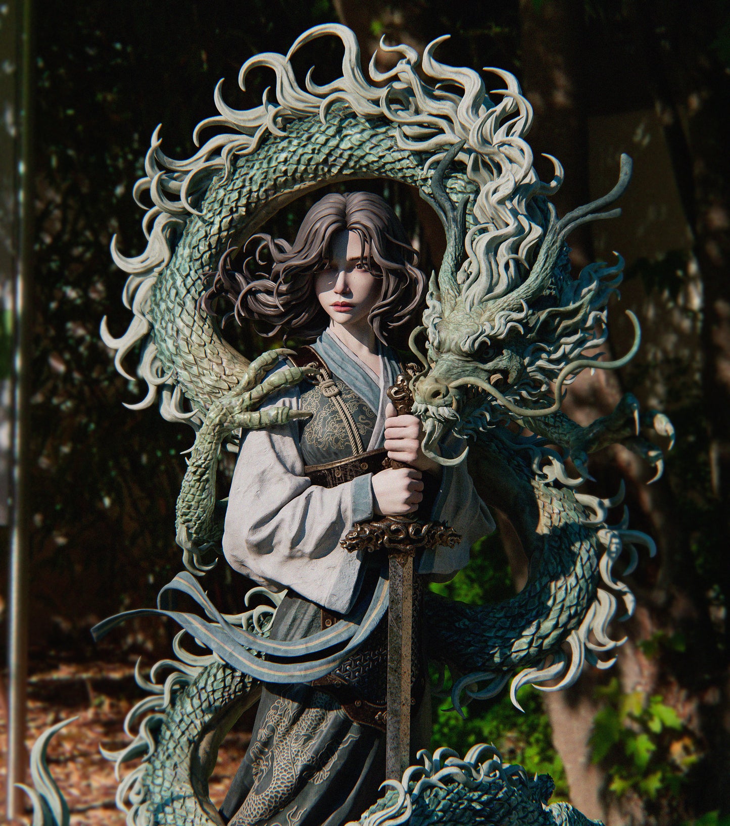 Hand-Painted Mulan 3D Printed Resin Figure - High-Quality Collectible Statue for Disney Fans