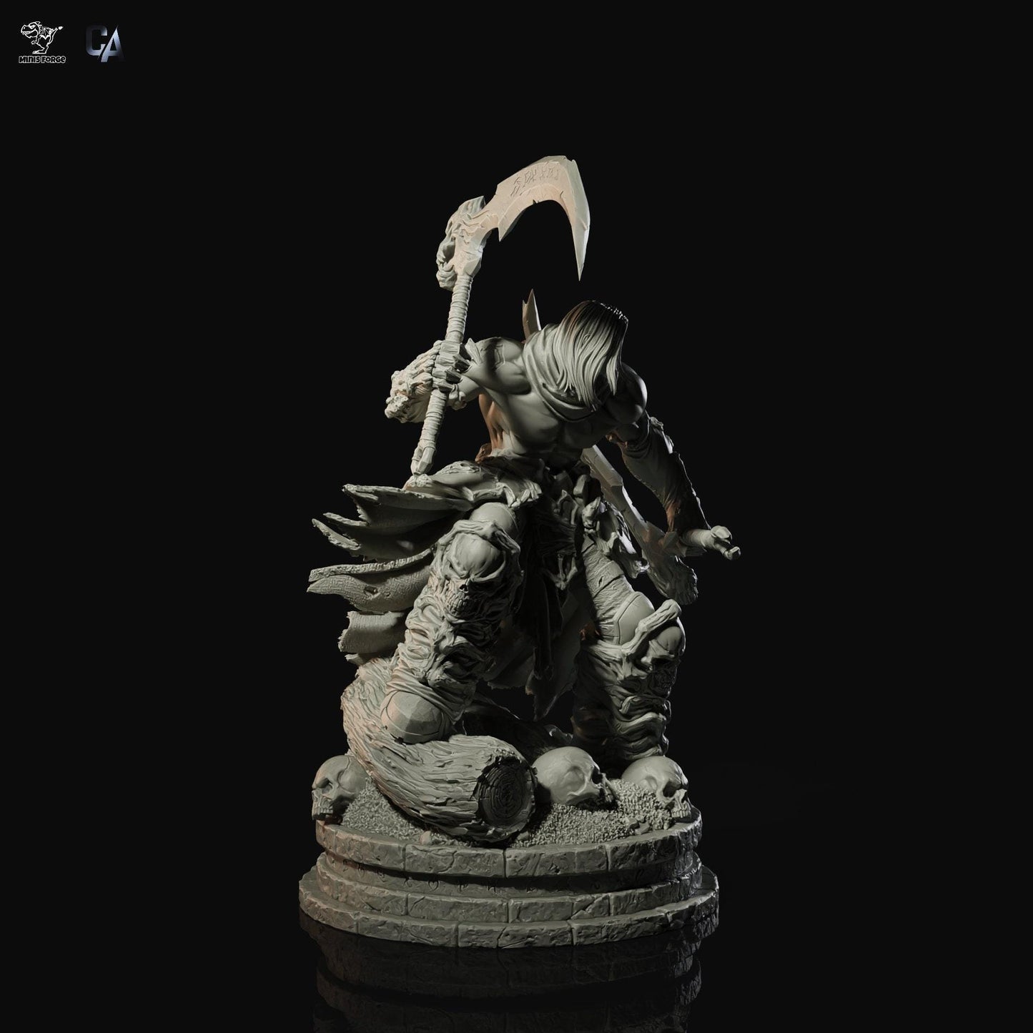 Death Darksiders 3D Printed Collectible Statue: Unleash the Horseman – Epic Gaming Figure for Fans