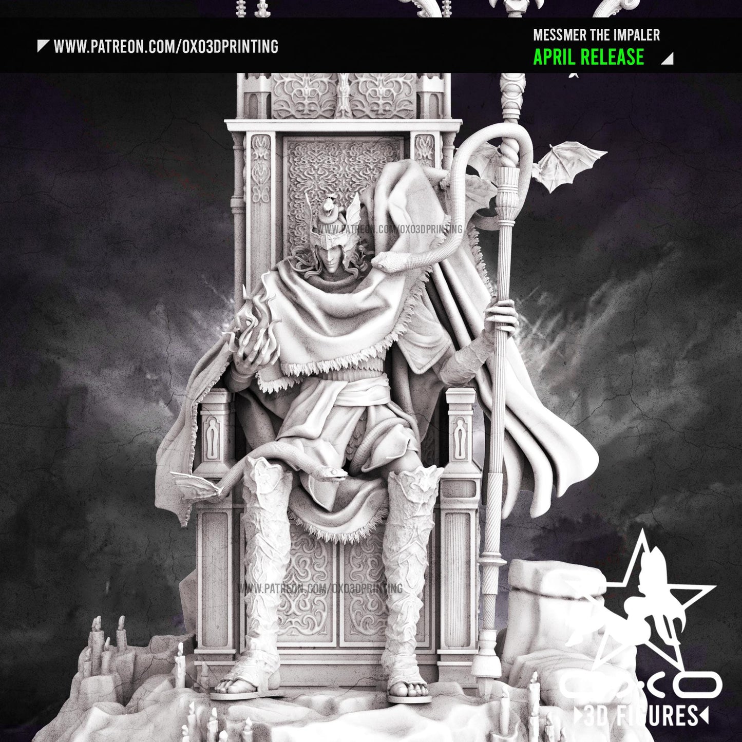 a statue of a king sitting on a throne