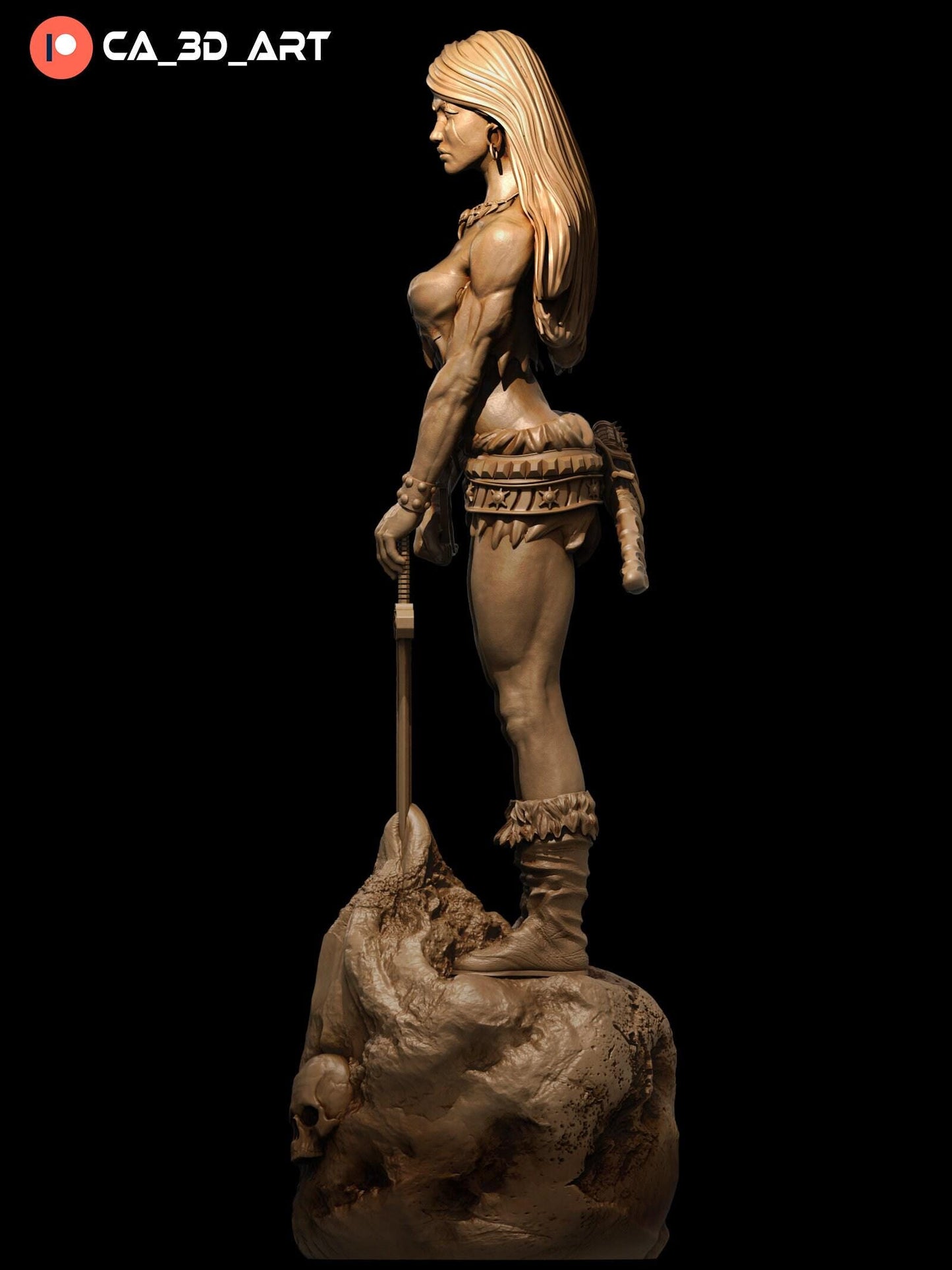 Female Conan 3D Printed Statue: NSFW Collectible Barbarian Queen – Epic Hyborian Age Fantasy Figure