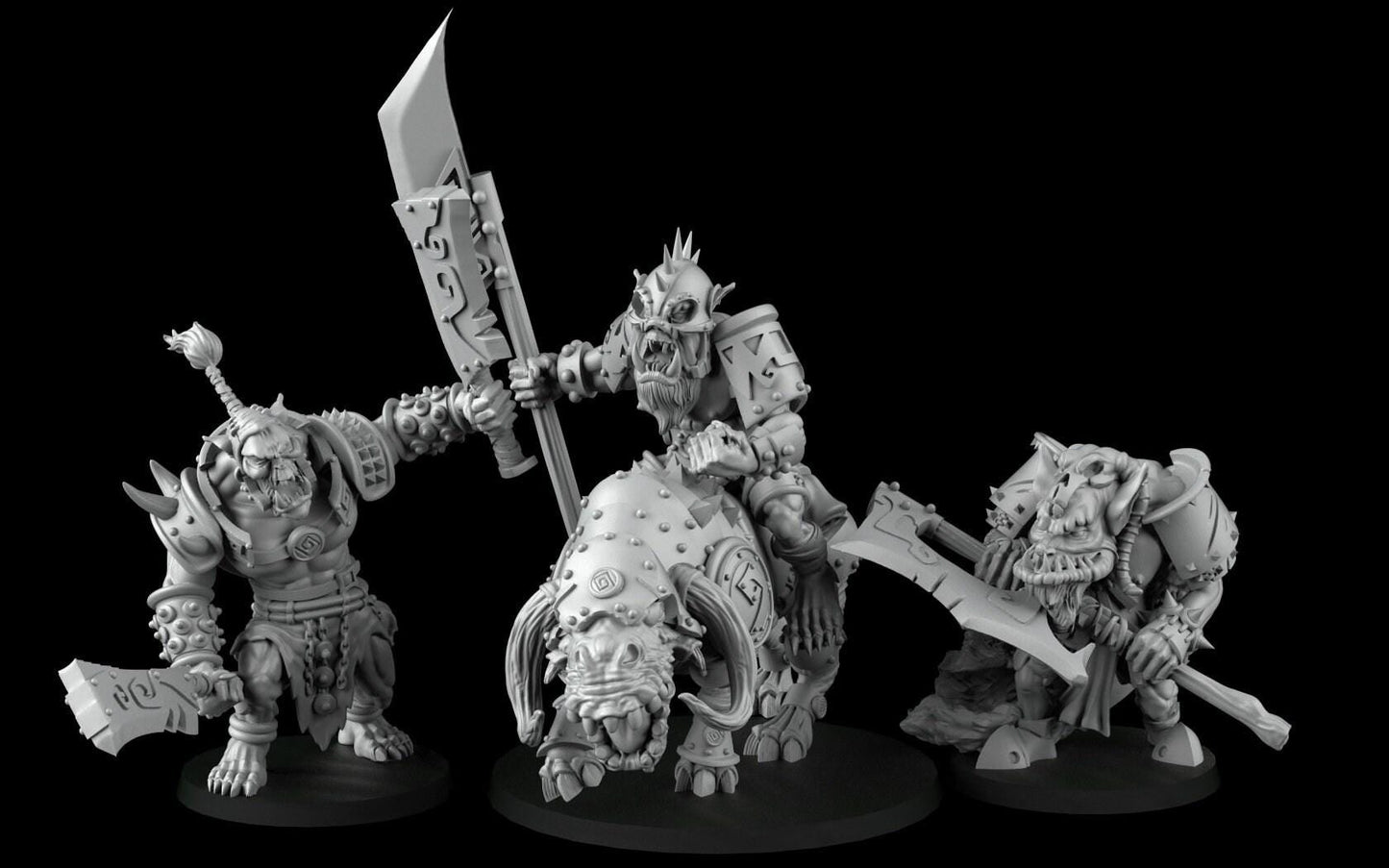 Orcs 3D Print Collectible Resin Miniature dnd Pathfinder ttrpg wargames d20 rpg 35 mm scale