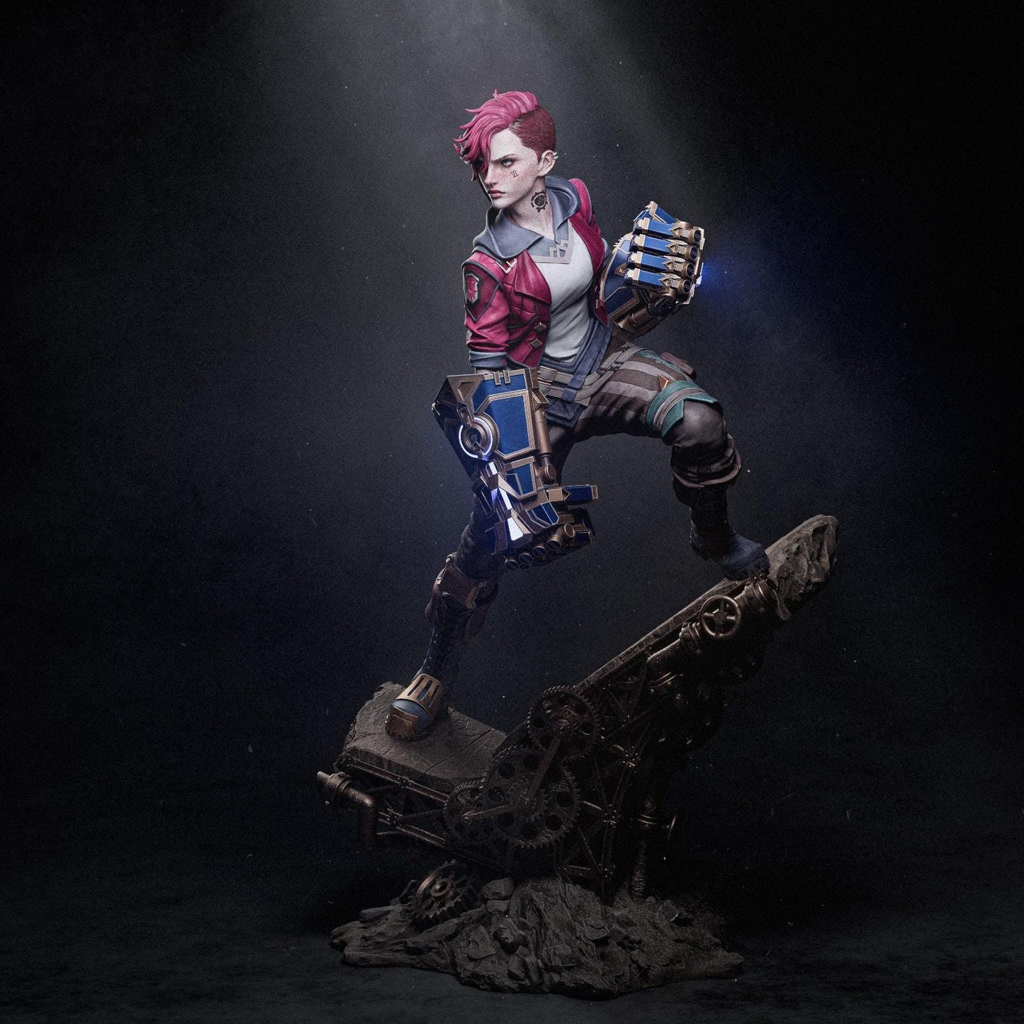 Vi Resin Statue – Hand-Painted League of Legends & Arcane Collectible