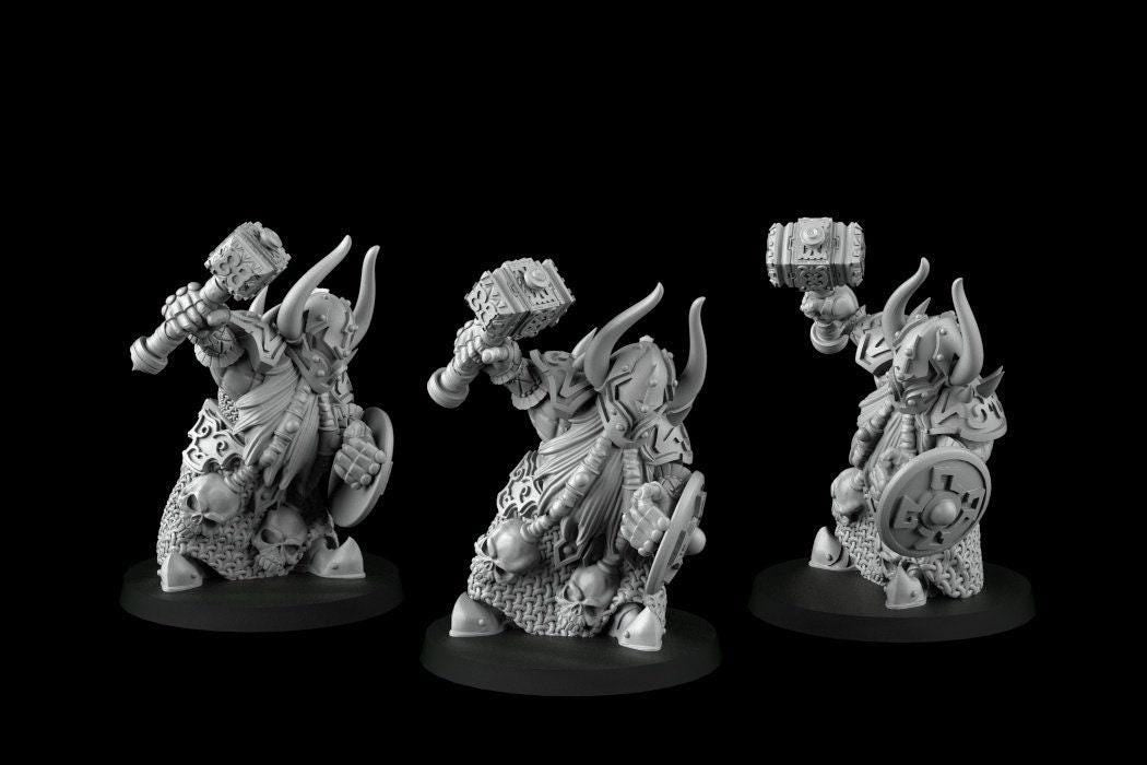 Chaos Dwarfs 3D Print Collectible Resin Miniature dnd Pathfinder ttrpg wargames d20 rpg dungeons and dragons