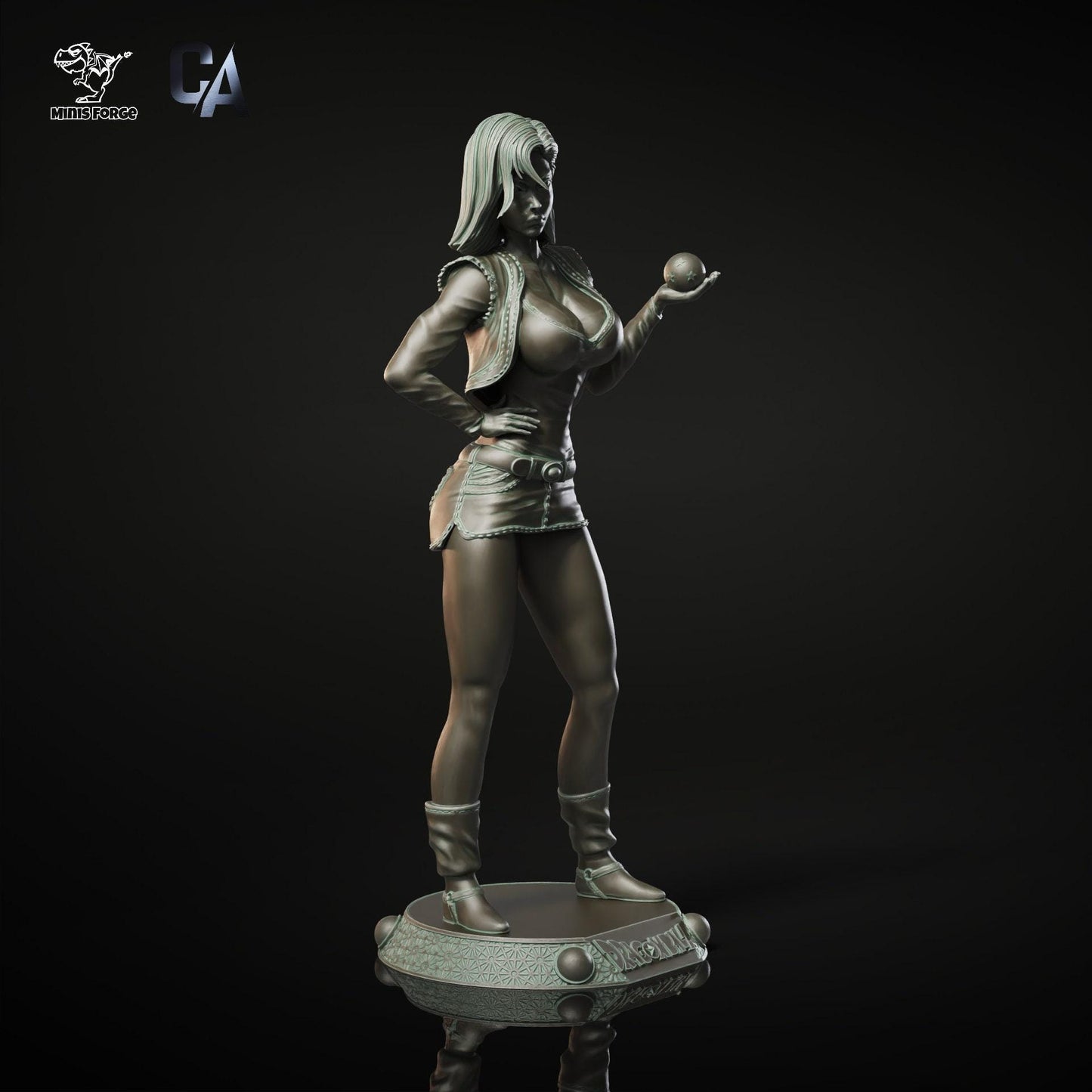 Android 18 3D Printed Statue Fan Art Collectible Miniature Figure Pinup painted UNASEMBLED